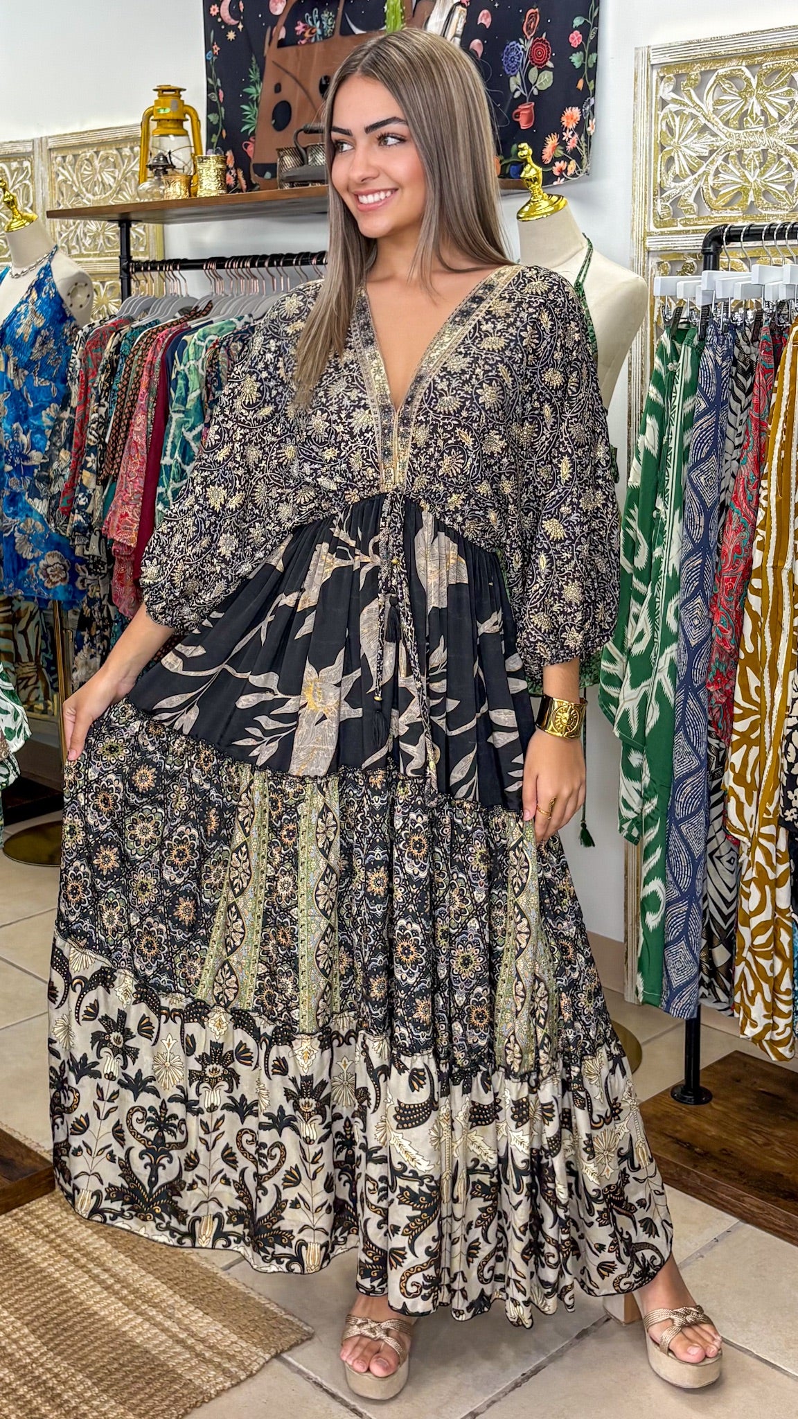 Nelly Patchwork Maxi Dress