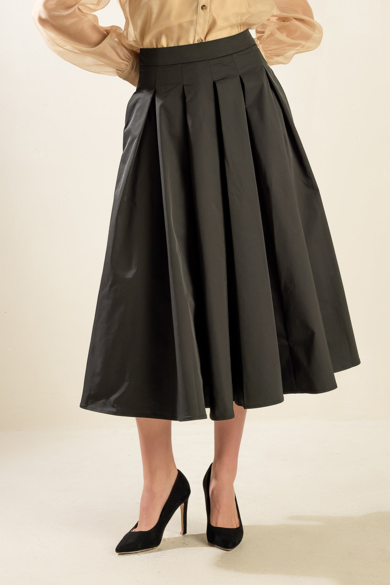 DANCE WITH DESTINY WOVEN MIDI SKIRT
