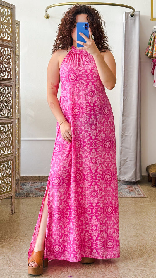 Nina Maxi Dress-Fucsia