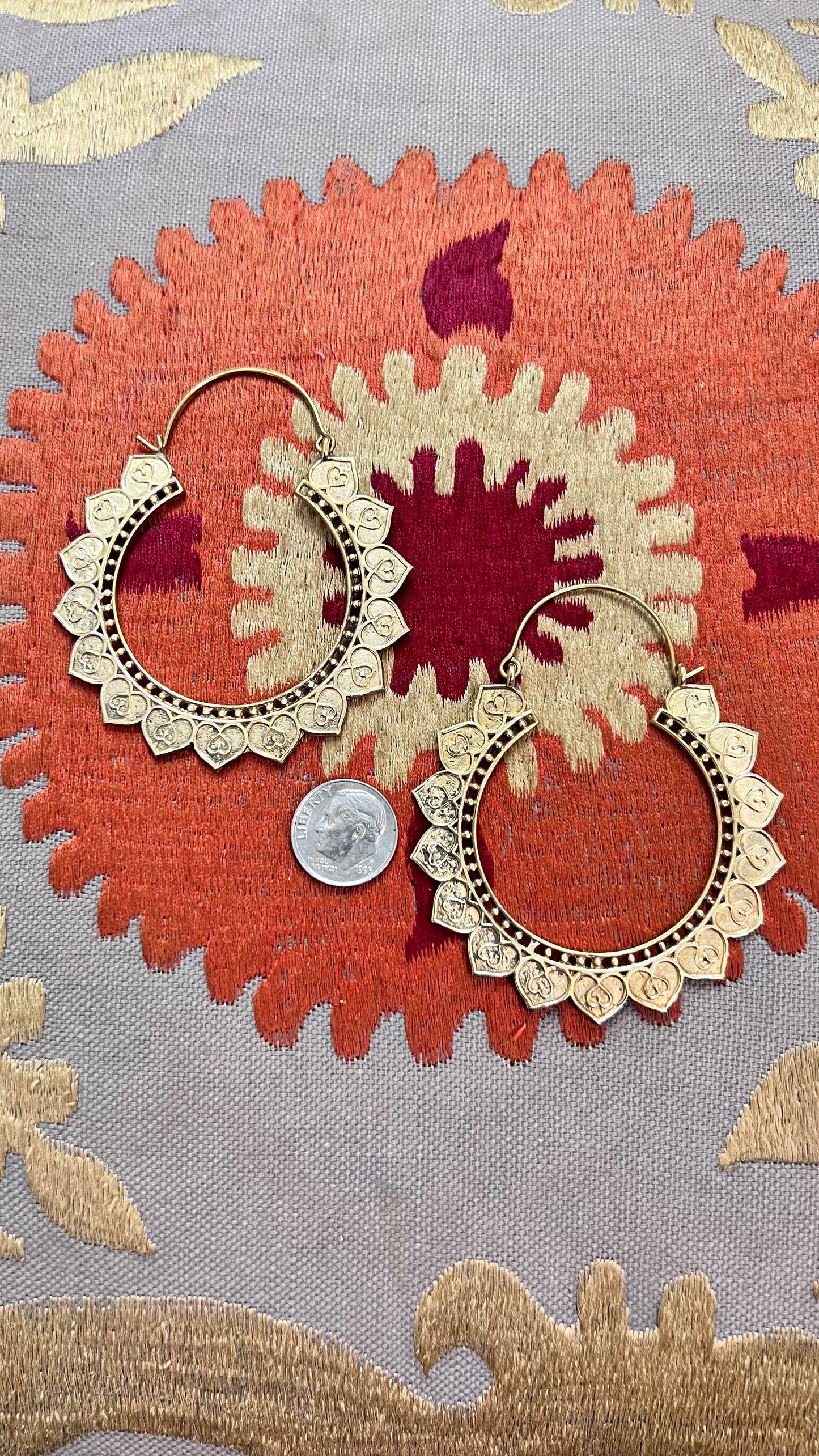 Mandala Brass Earrings