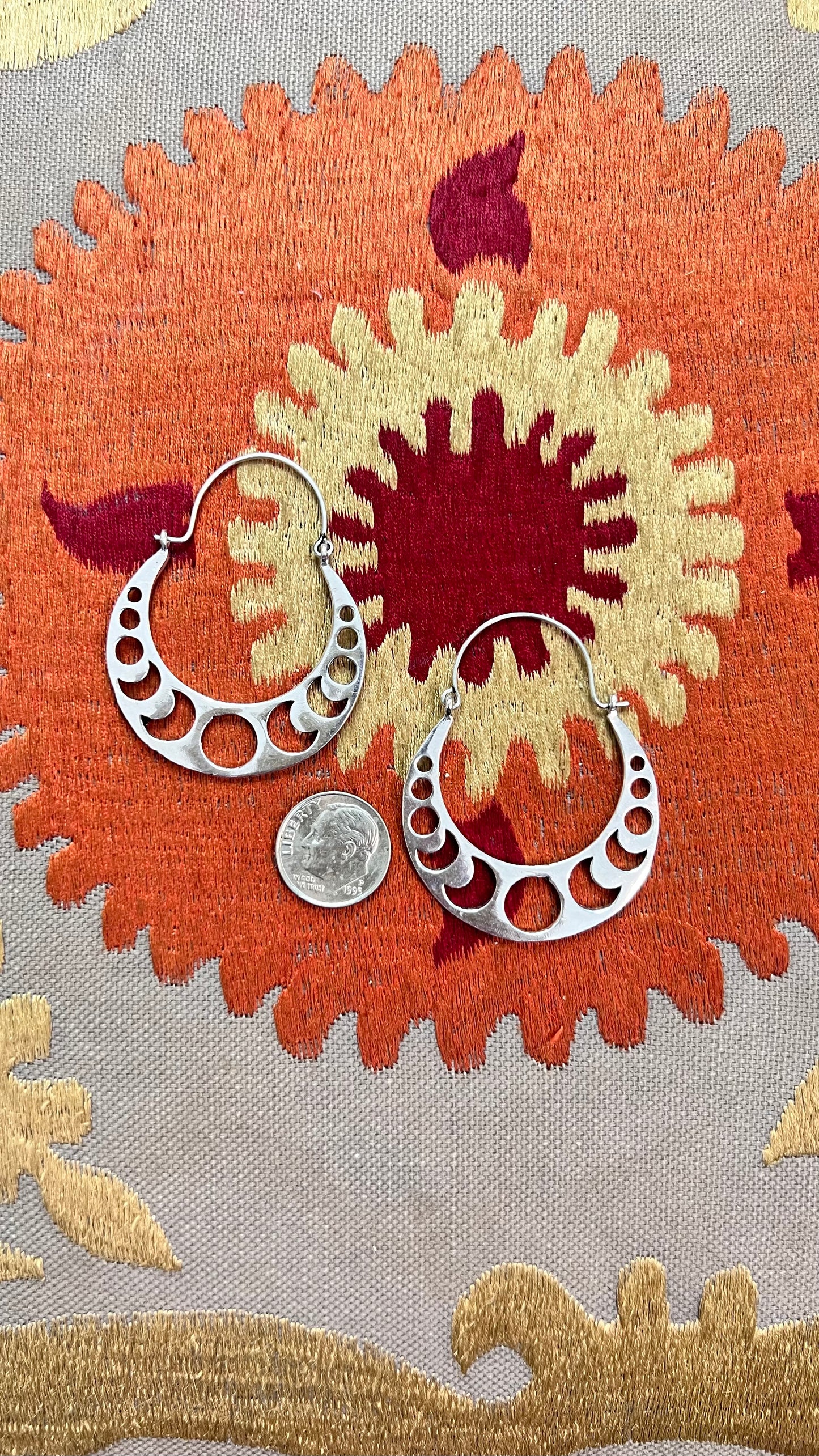 Moon Brass Earrings