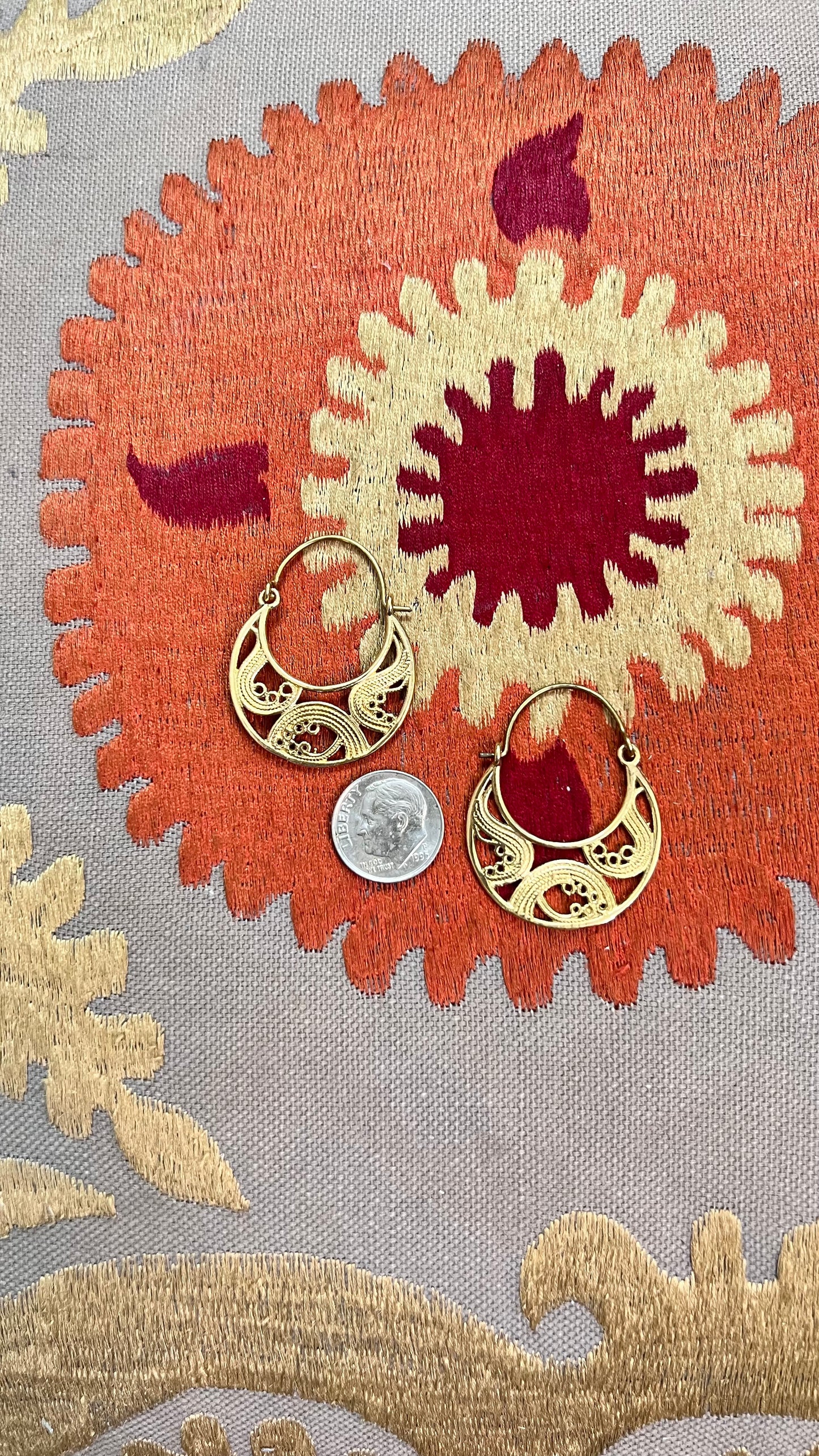 Mandala Brass Earrings