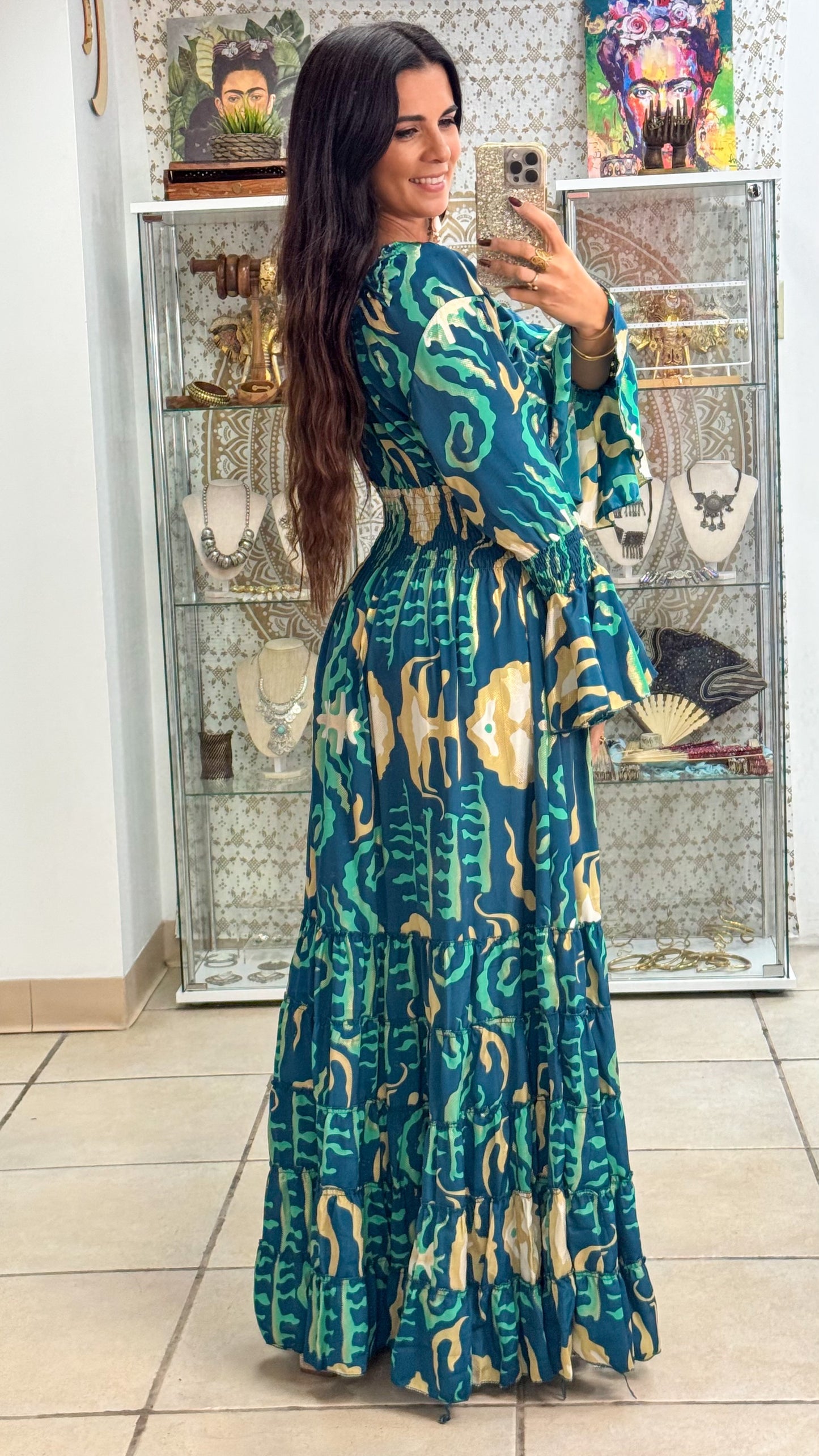 Lilith Maxi Dress- Aqua