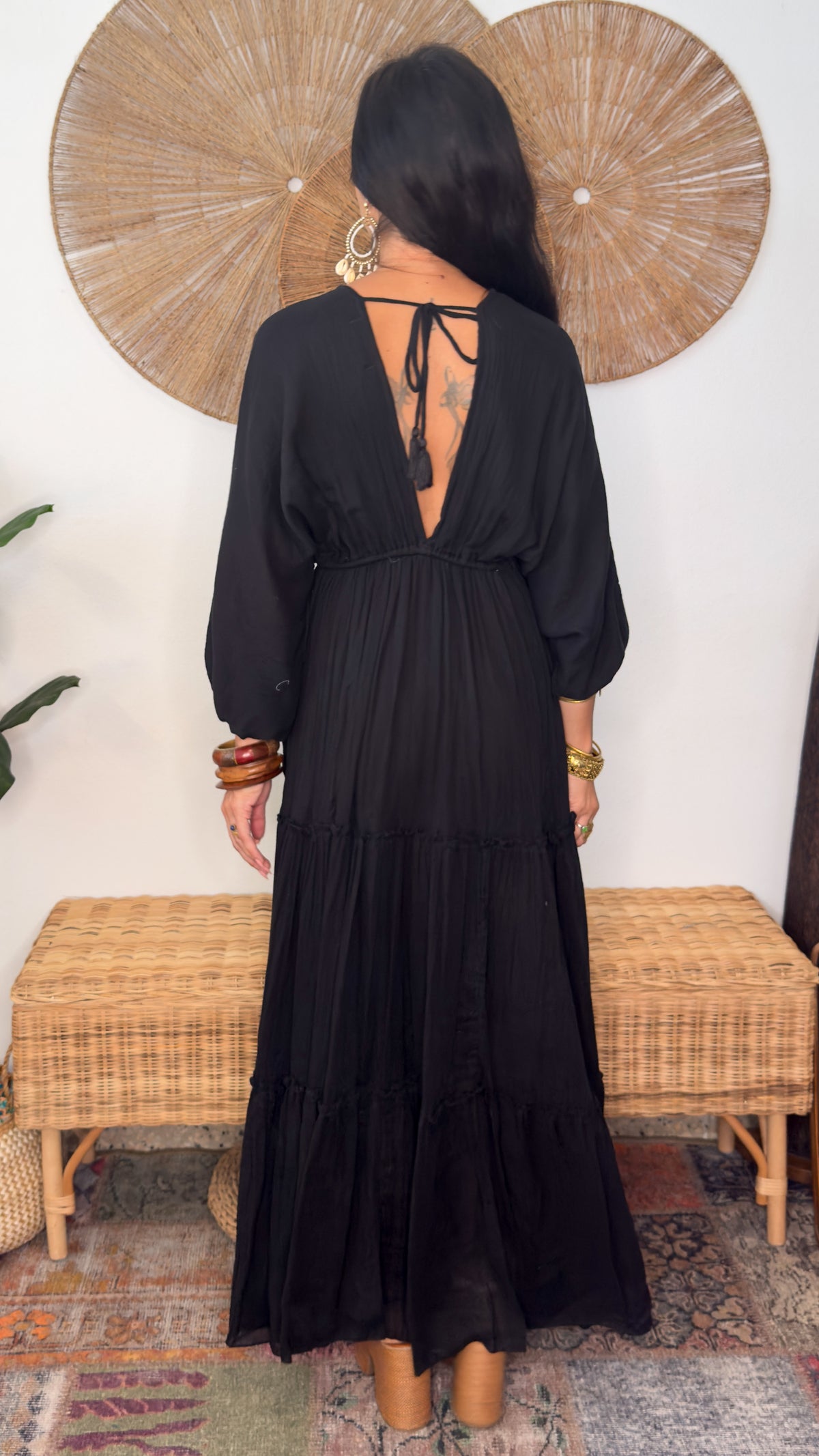 Nelly Cotton Dress- Black