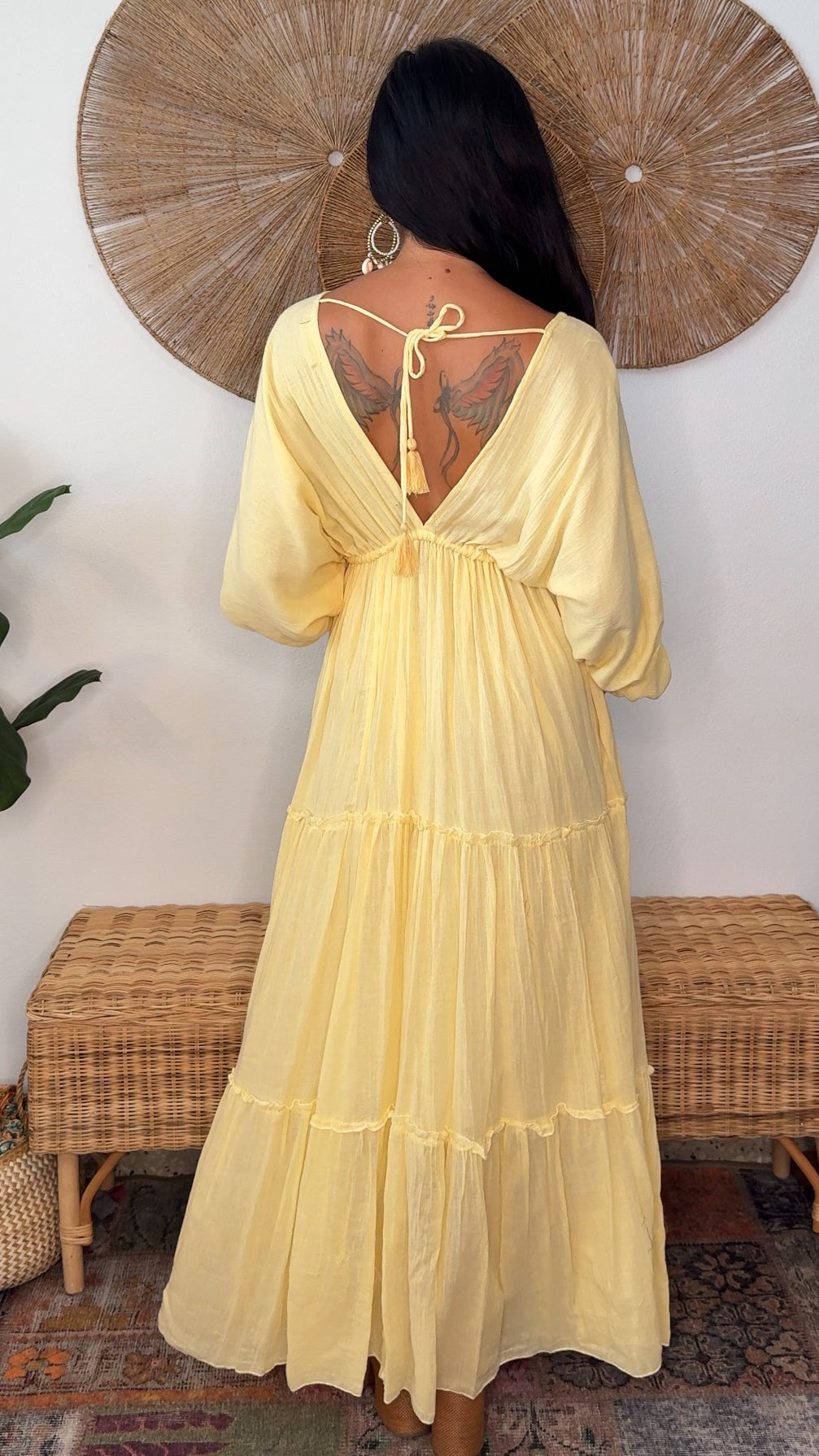 Nelly Cotton Dress- Yellow