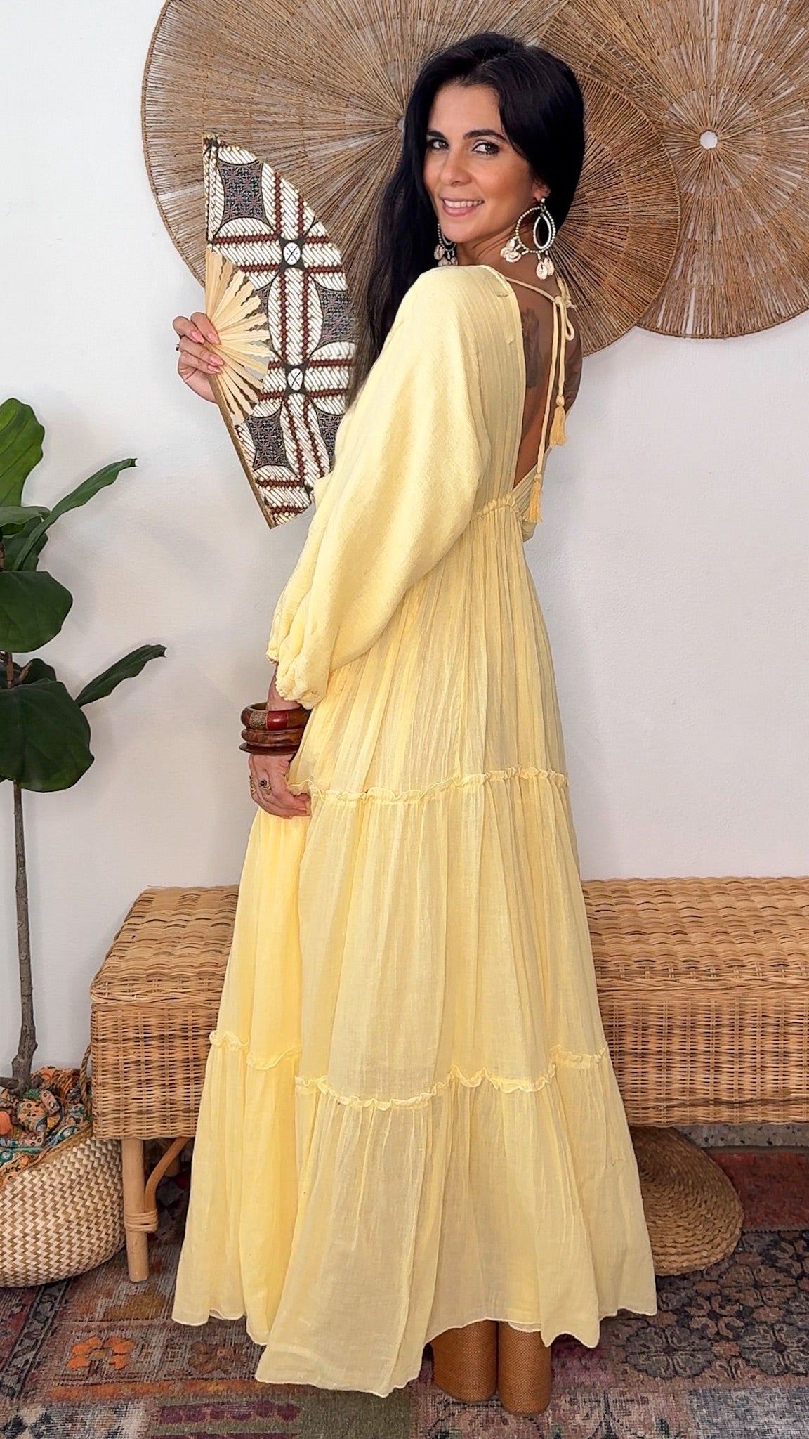 Nelly Cotton Dress- Yellow