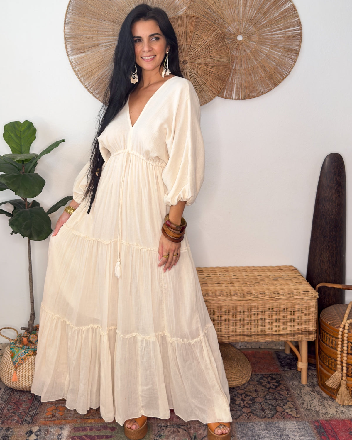Nelly Cotton Dress- Off White