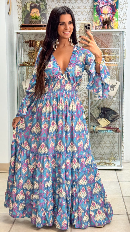 Lilith Maxi Dress- Blue