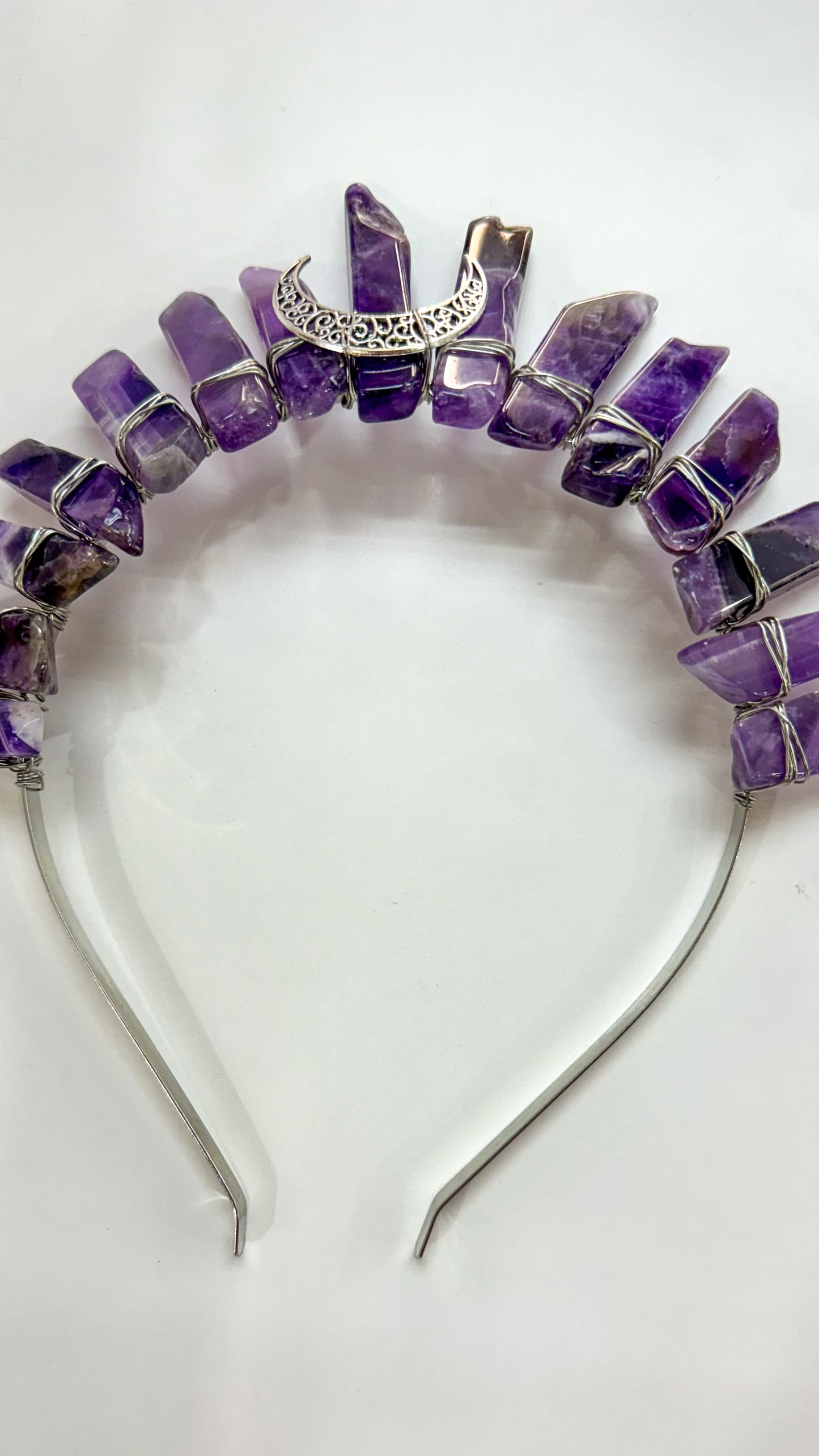 Semi-Precious Stone Tiara- Purple