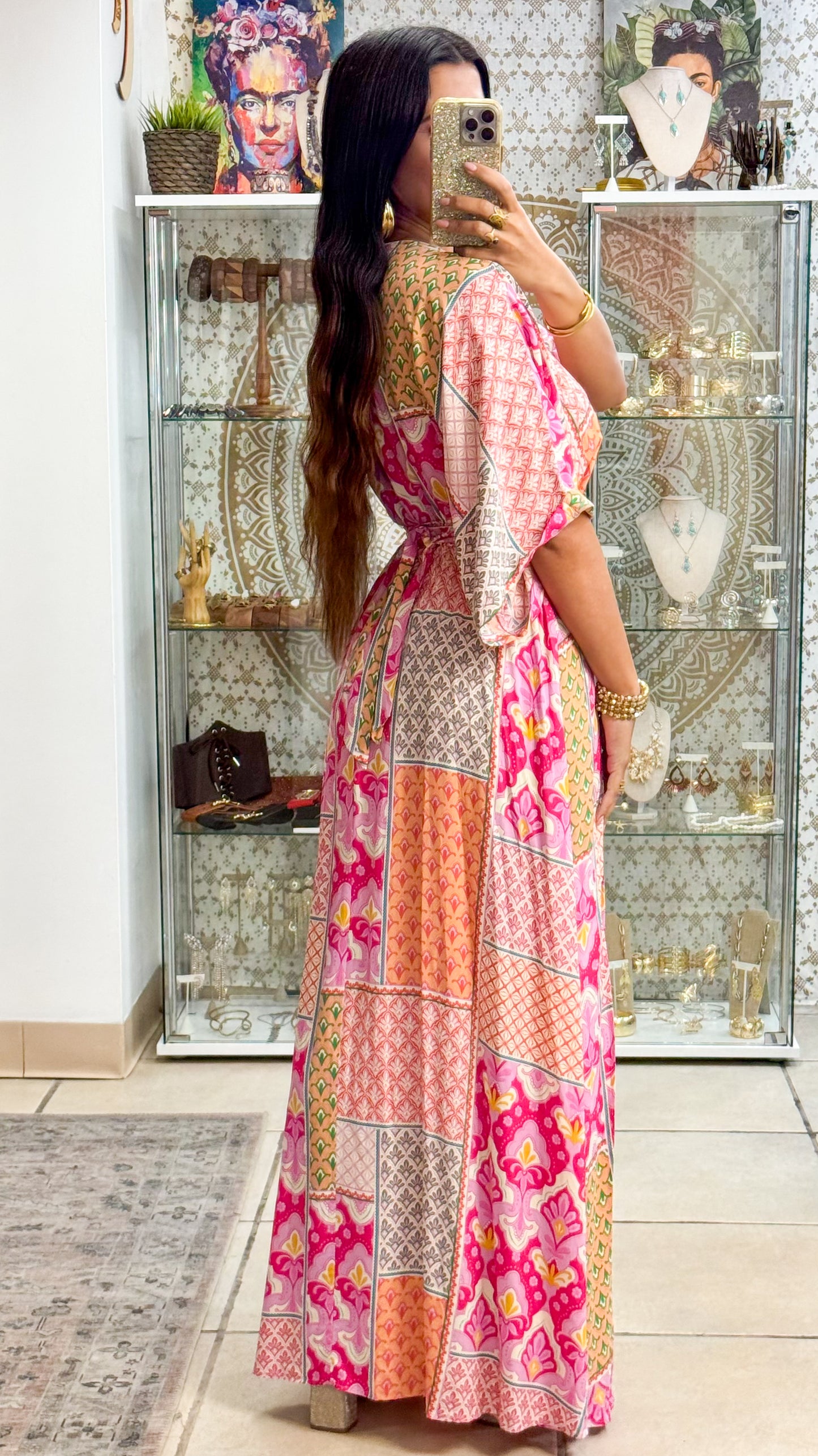 Delilah Maxi Dress- Pink