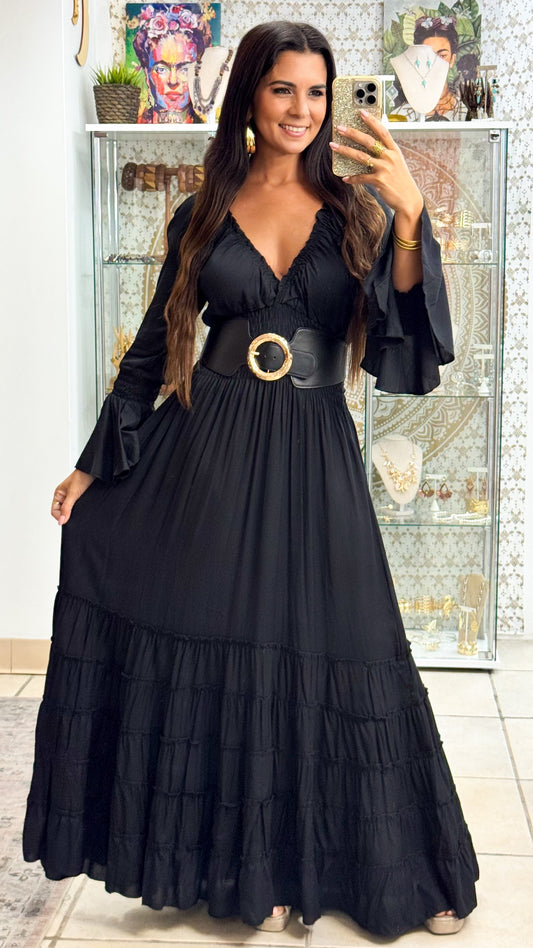 Lilith Maxi Dress- Black