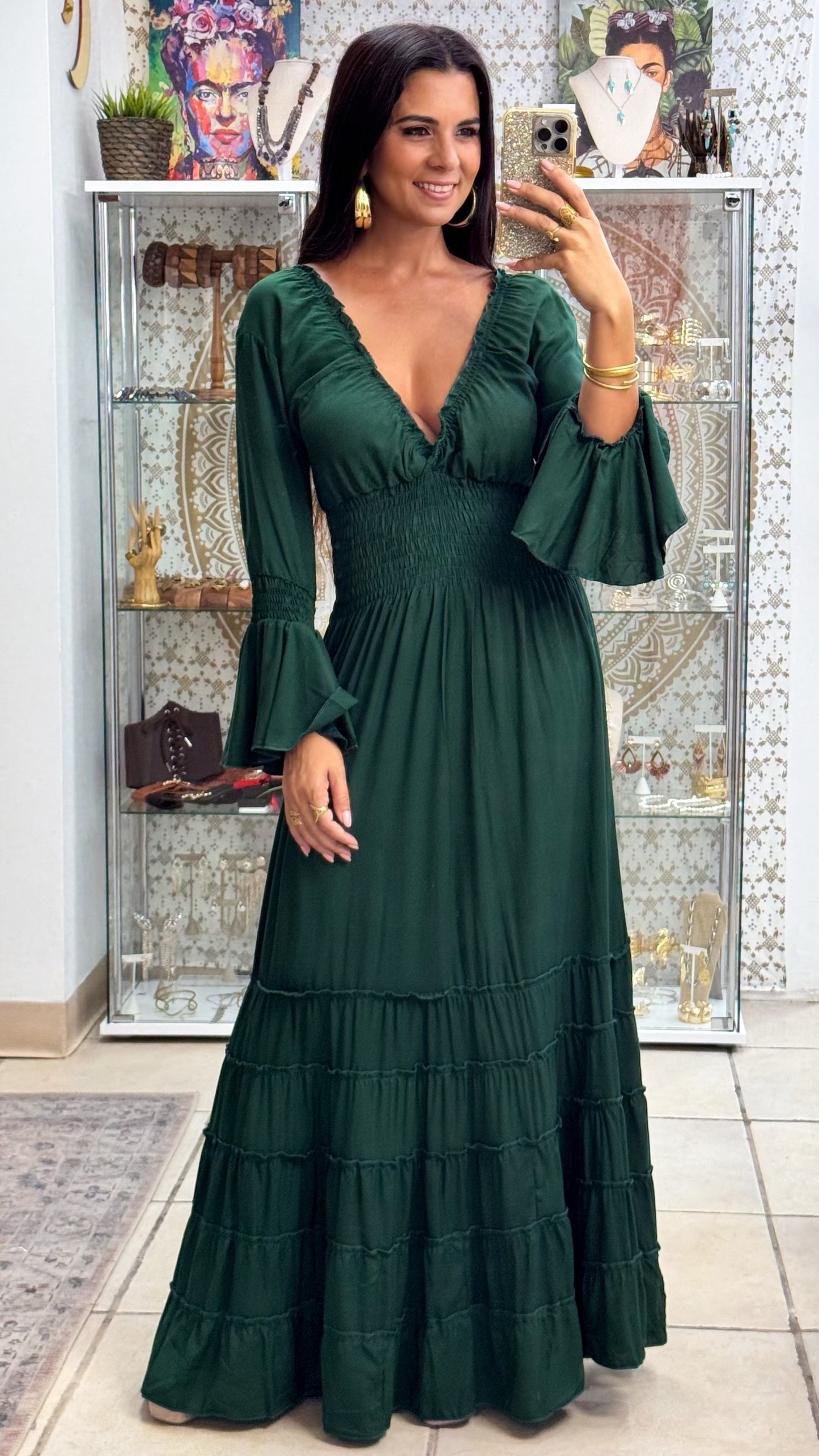 Lilith Maxi Dress- Green