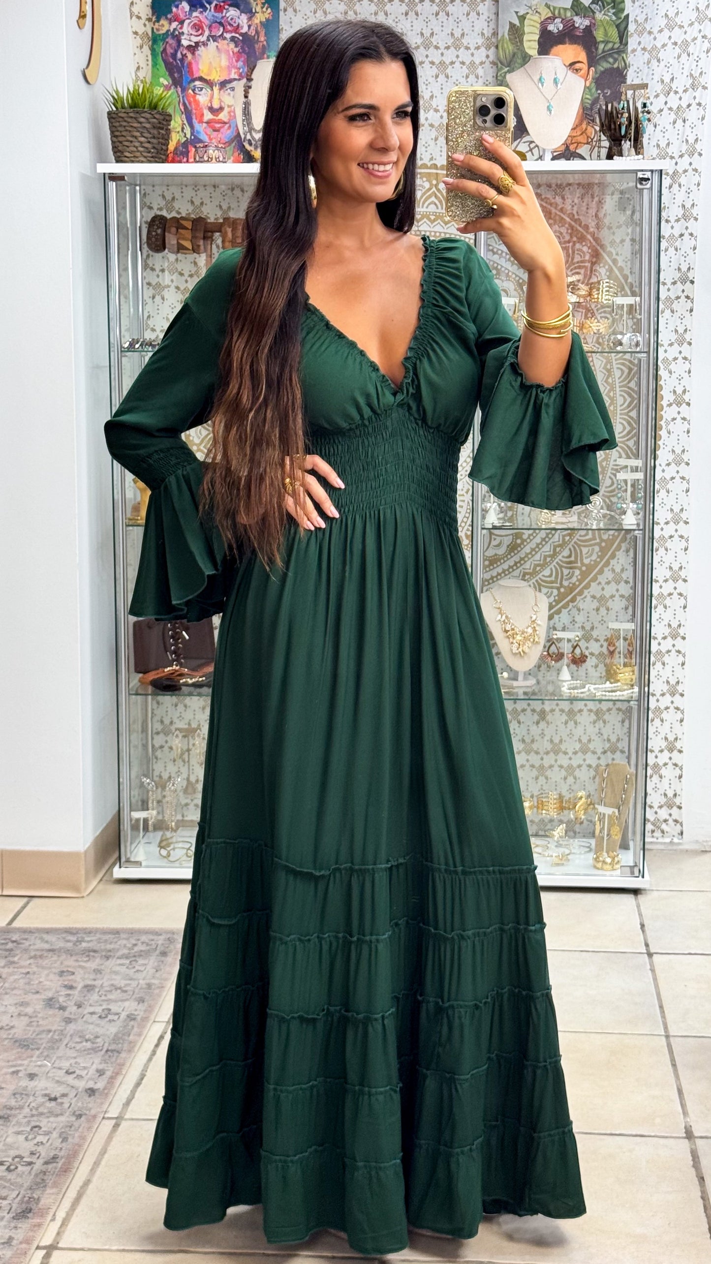 Lilith Maxi Dress- Green