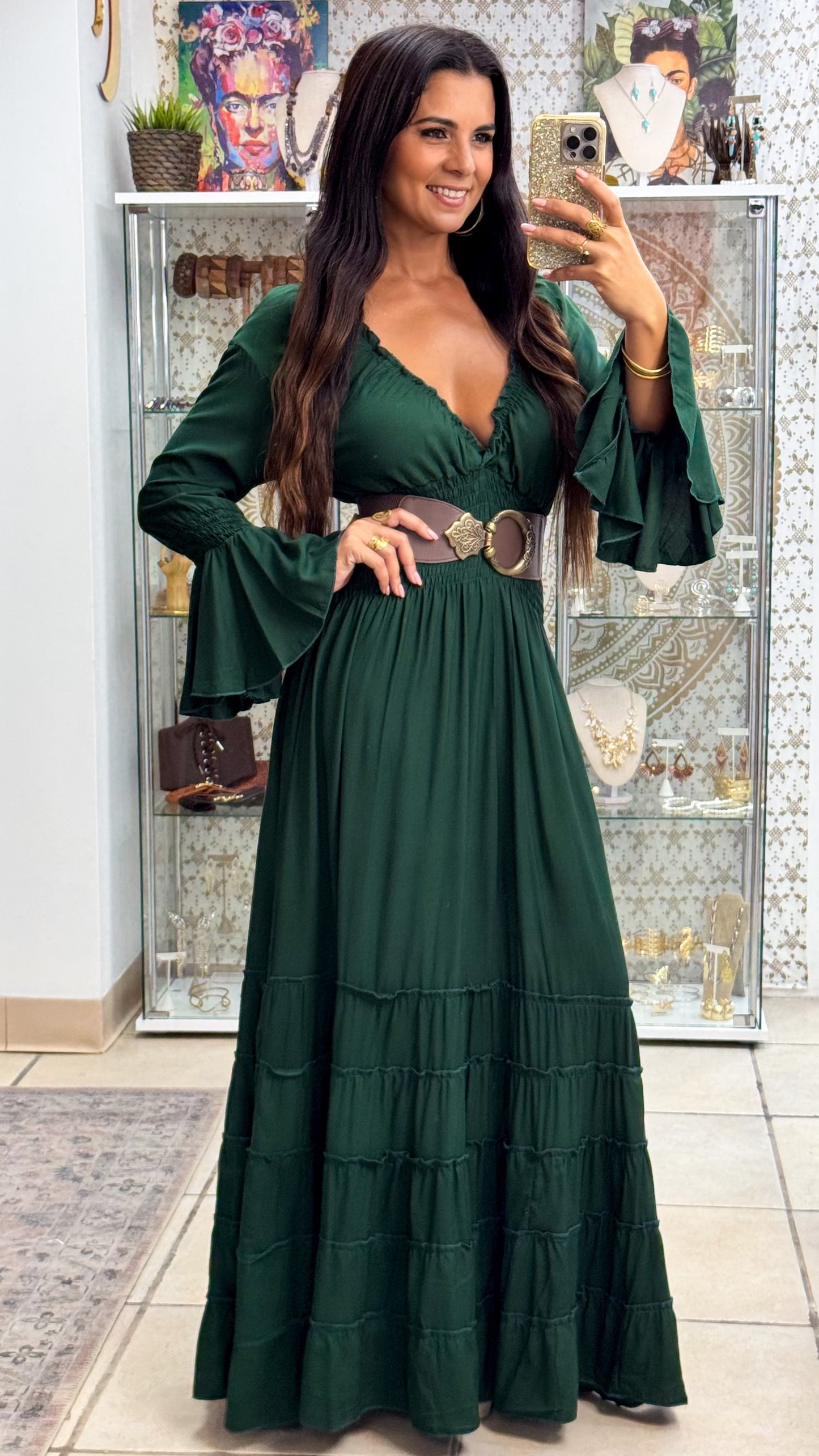 Lilith Maxi Dress- Green