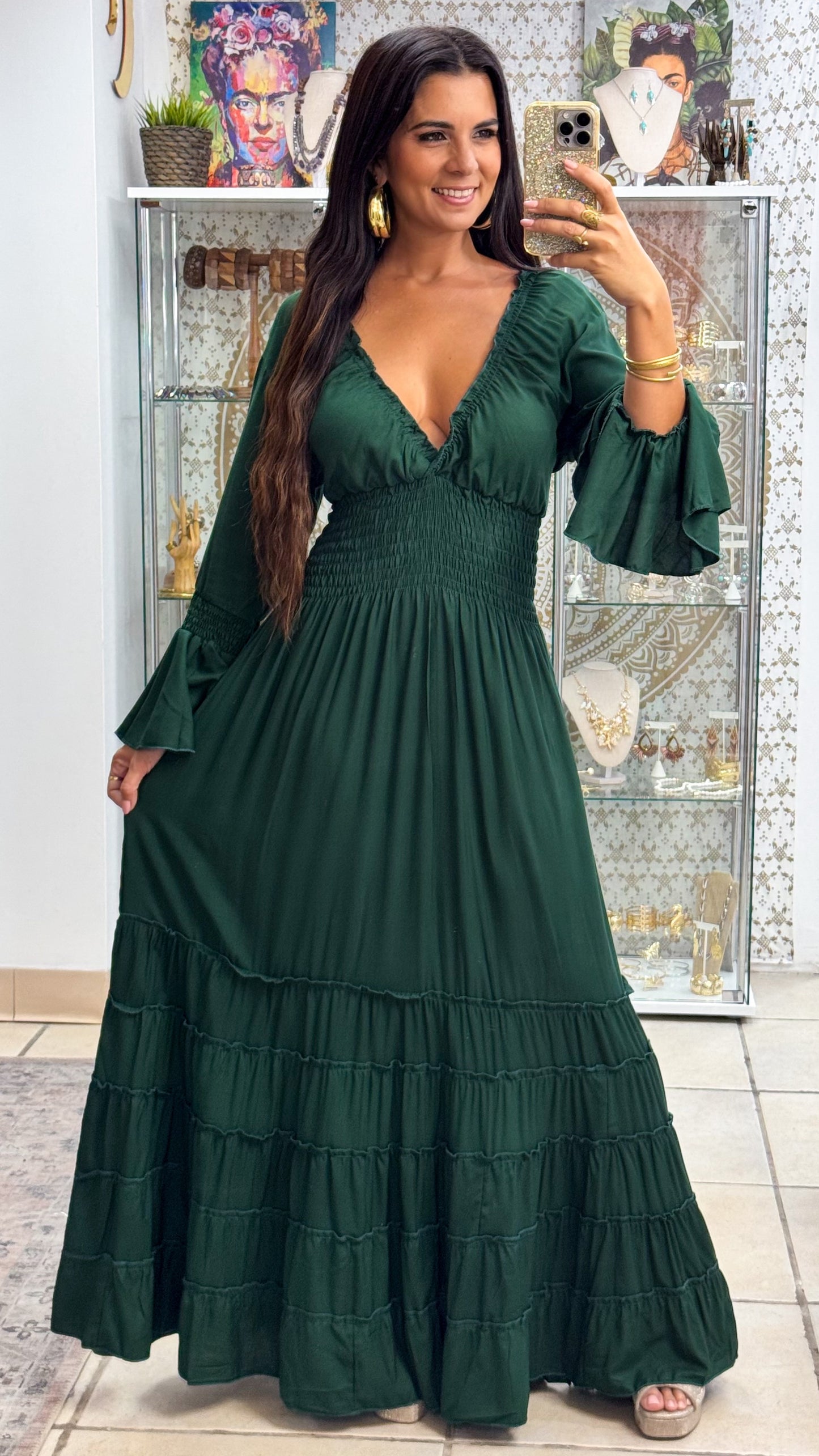 Lilith Maxi Dress- Green