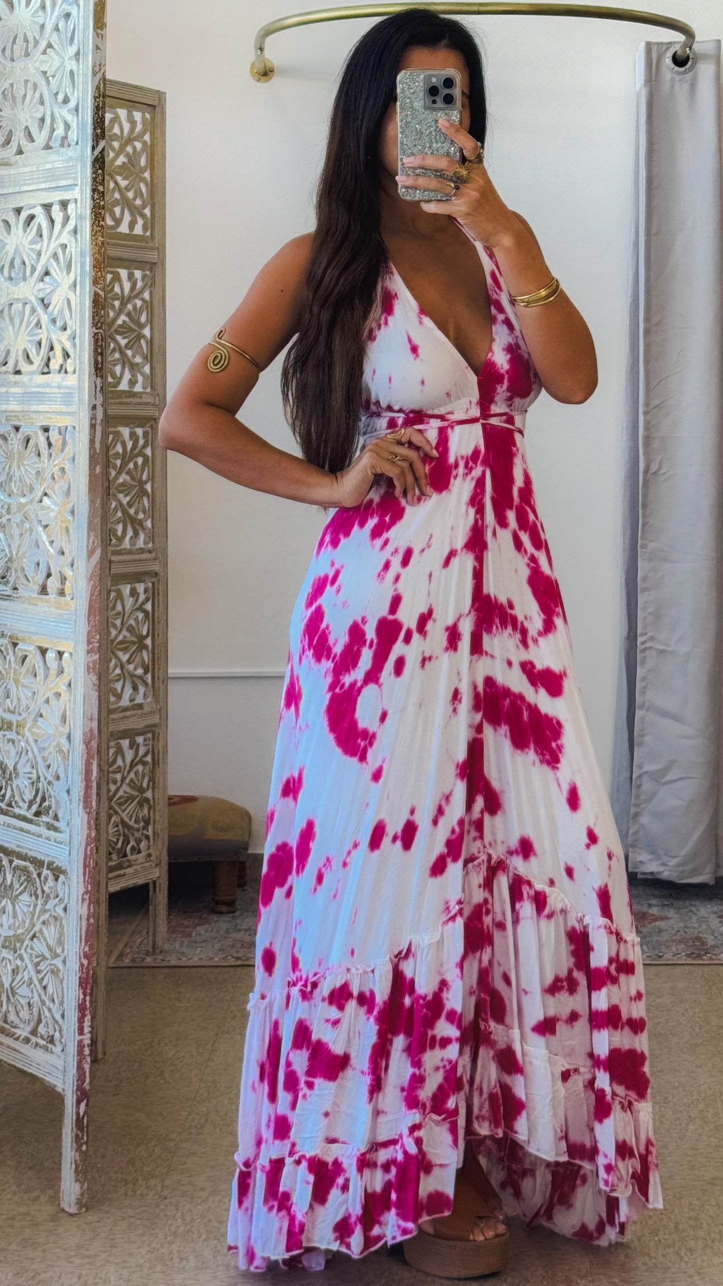 Bohemian Dress- Pink