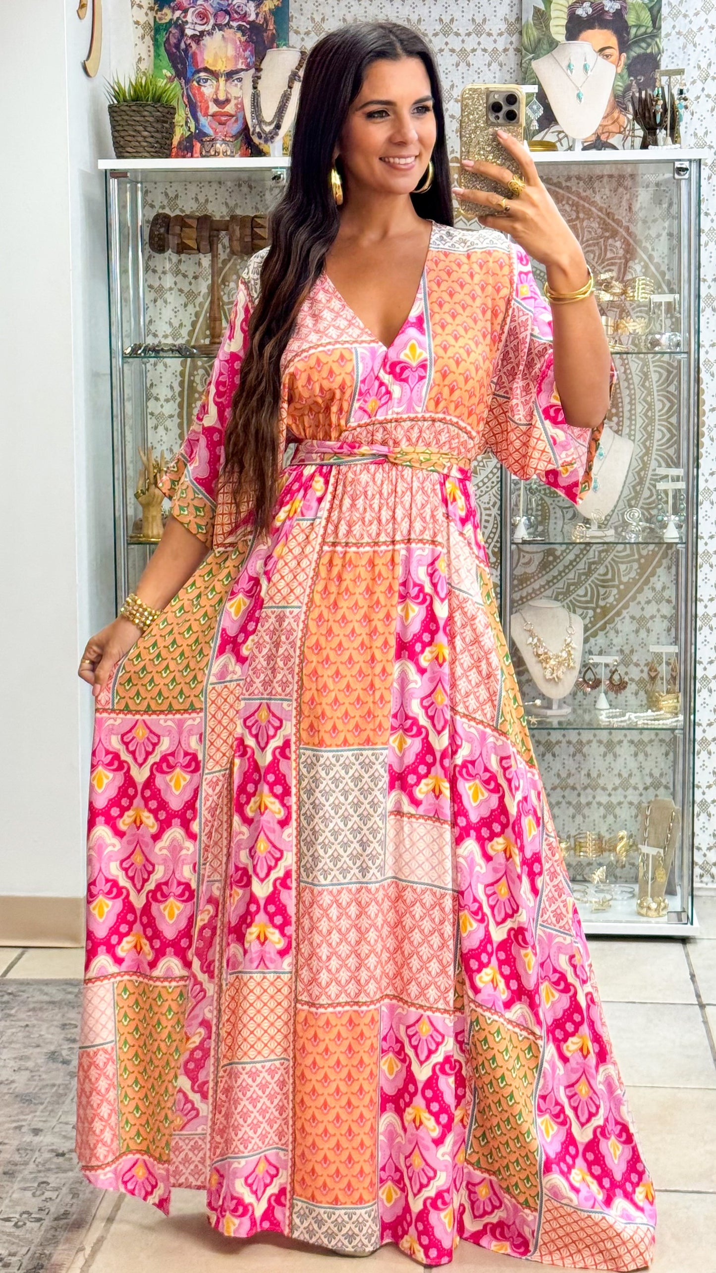 Delilah Maxi Dress- Pink