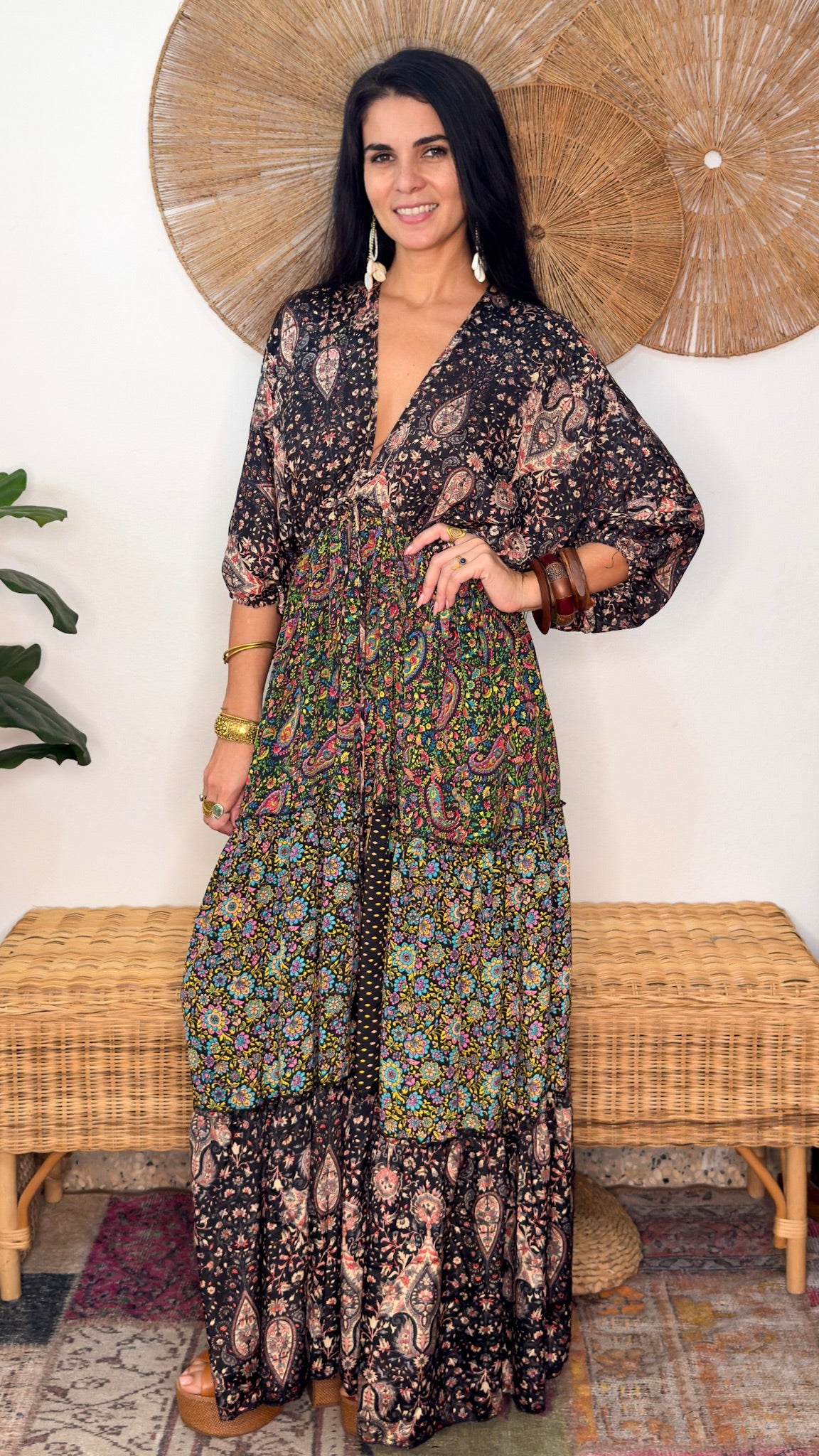 Nelly Patchwork Maxi Dress