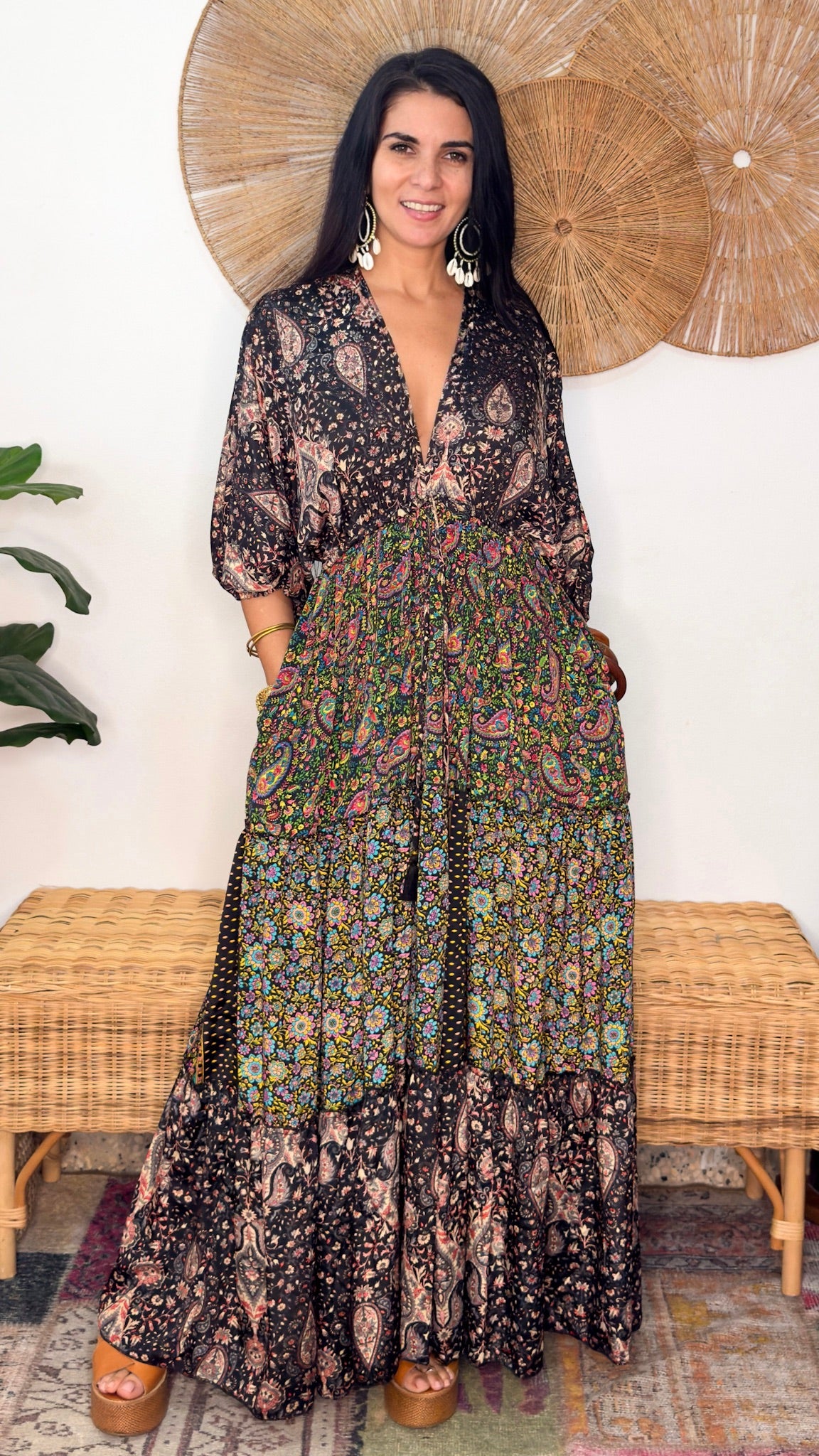 Nelly Patchwork Maxi Dress