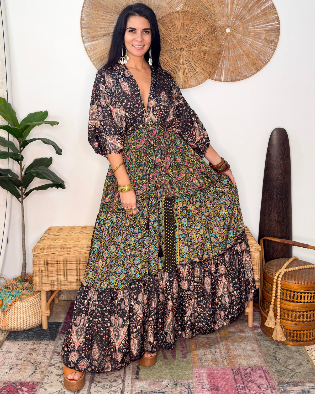 Nelly Patchwork Maxi Dress