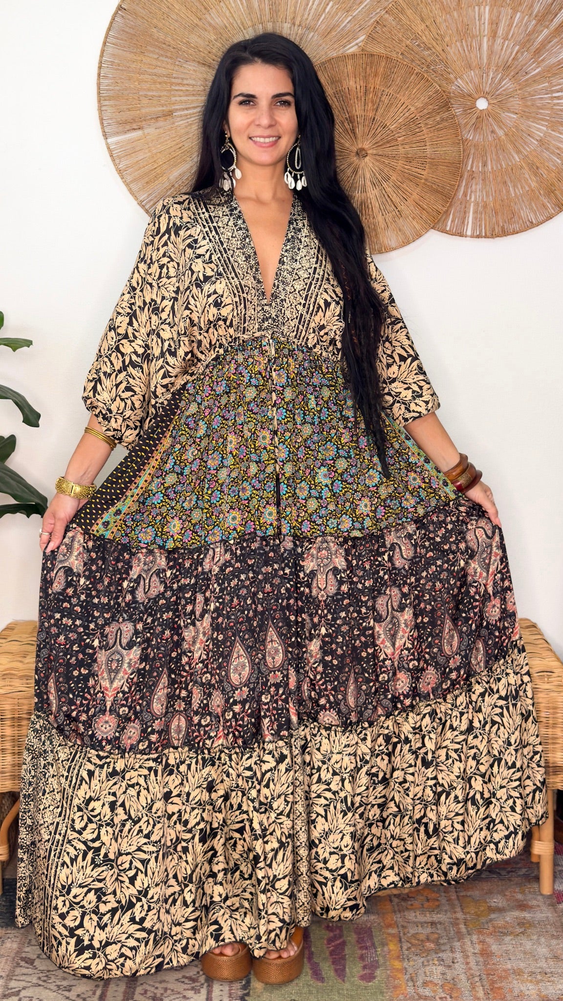 Nelly Patchwork Maxi Dress