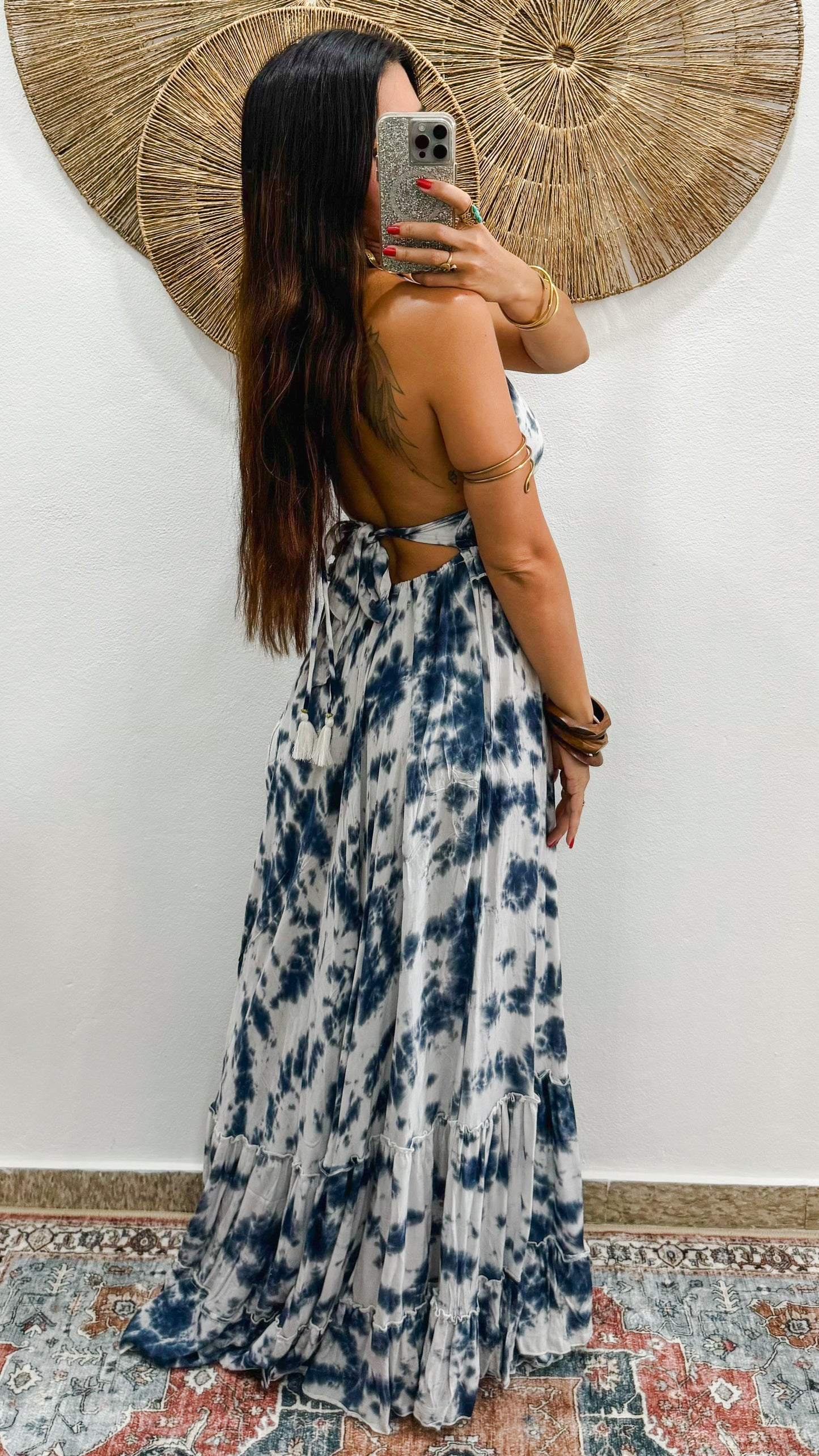 Luna Maxi Dress-Navy