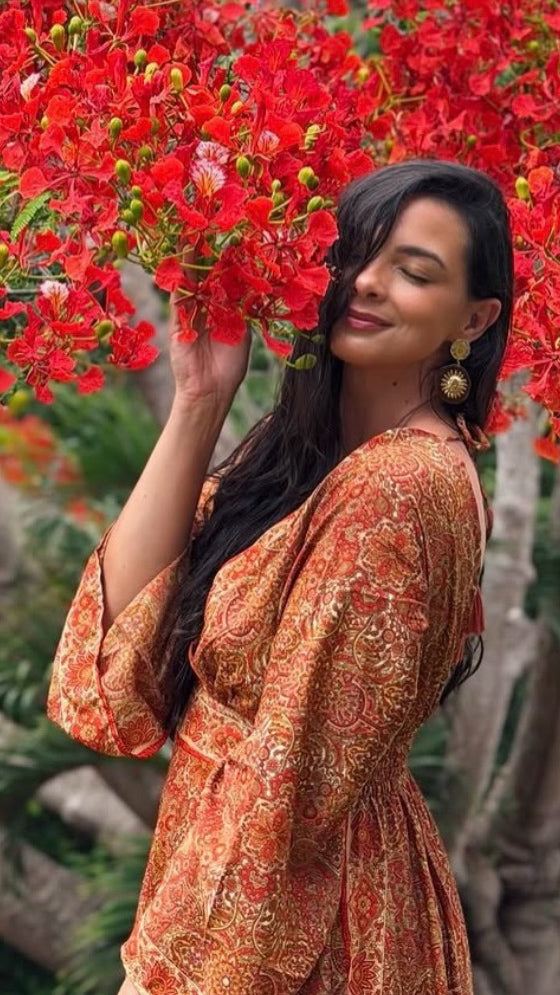 Indigo Dress- Terracota