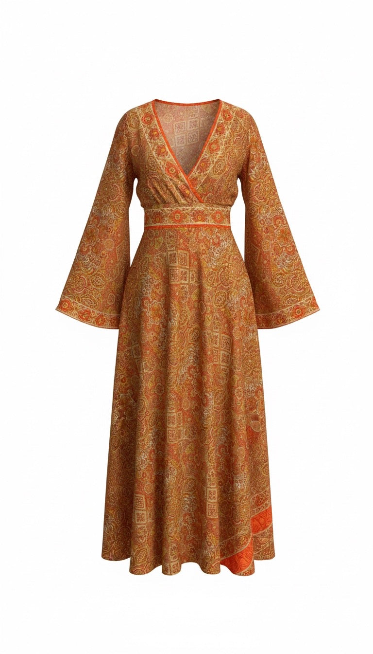 Indigo Dress- Terracota