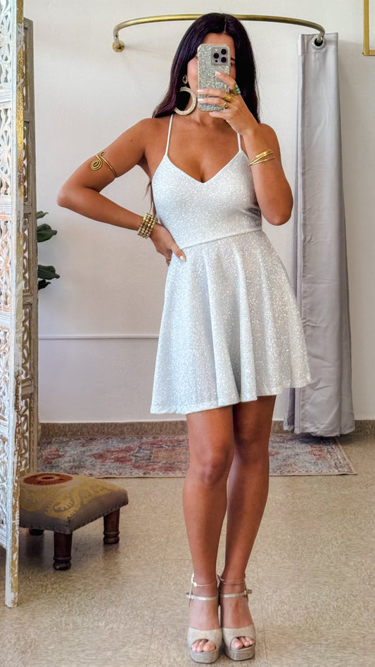 Aylen Short Dress- White