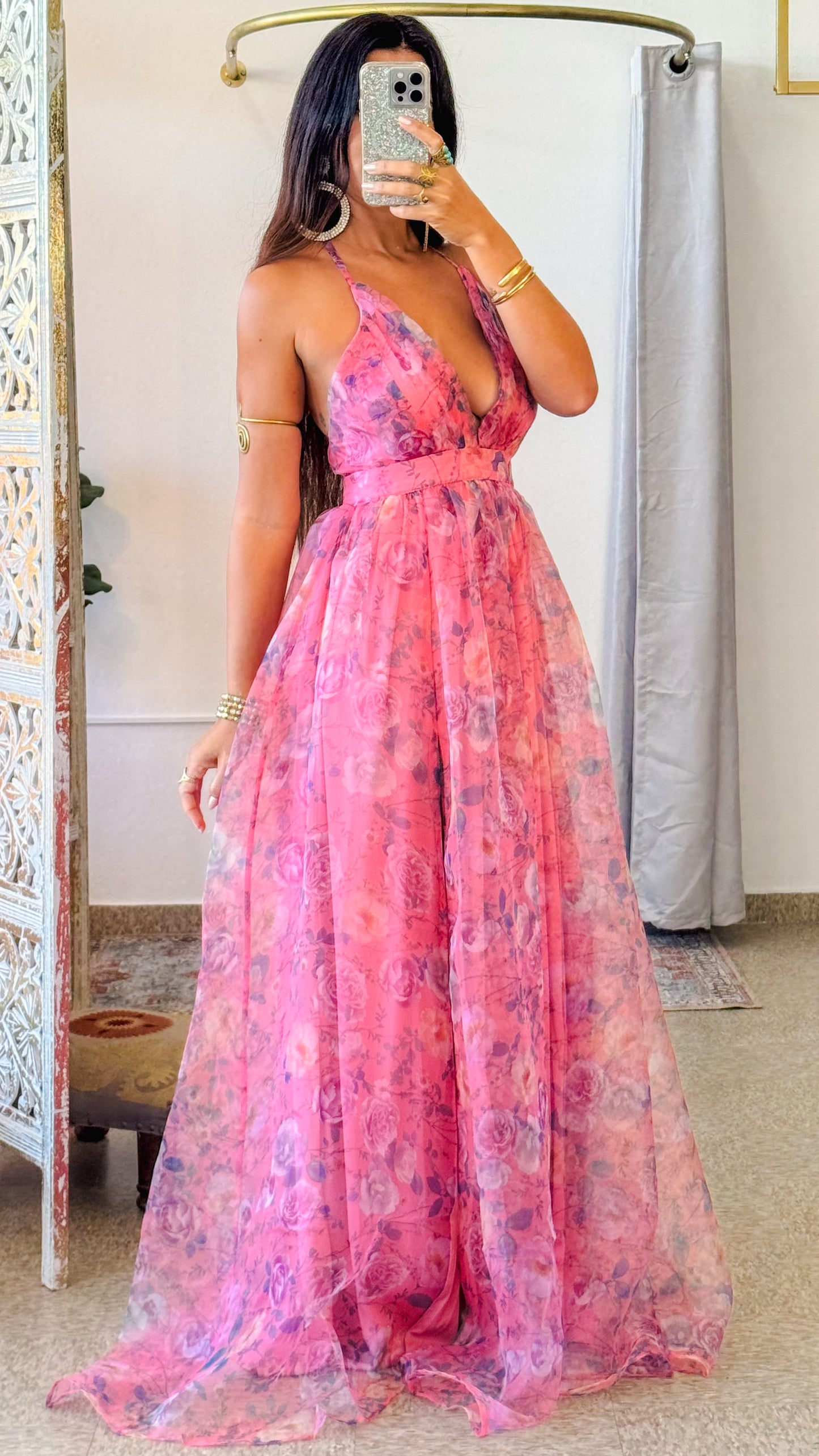 Aurora Maxi Dress- Pink