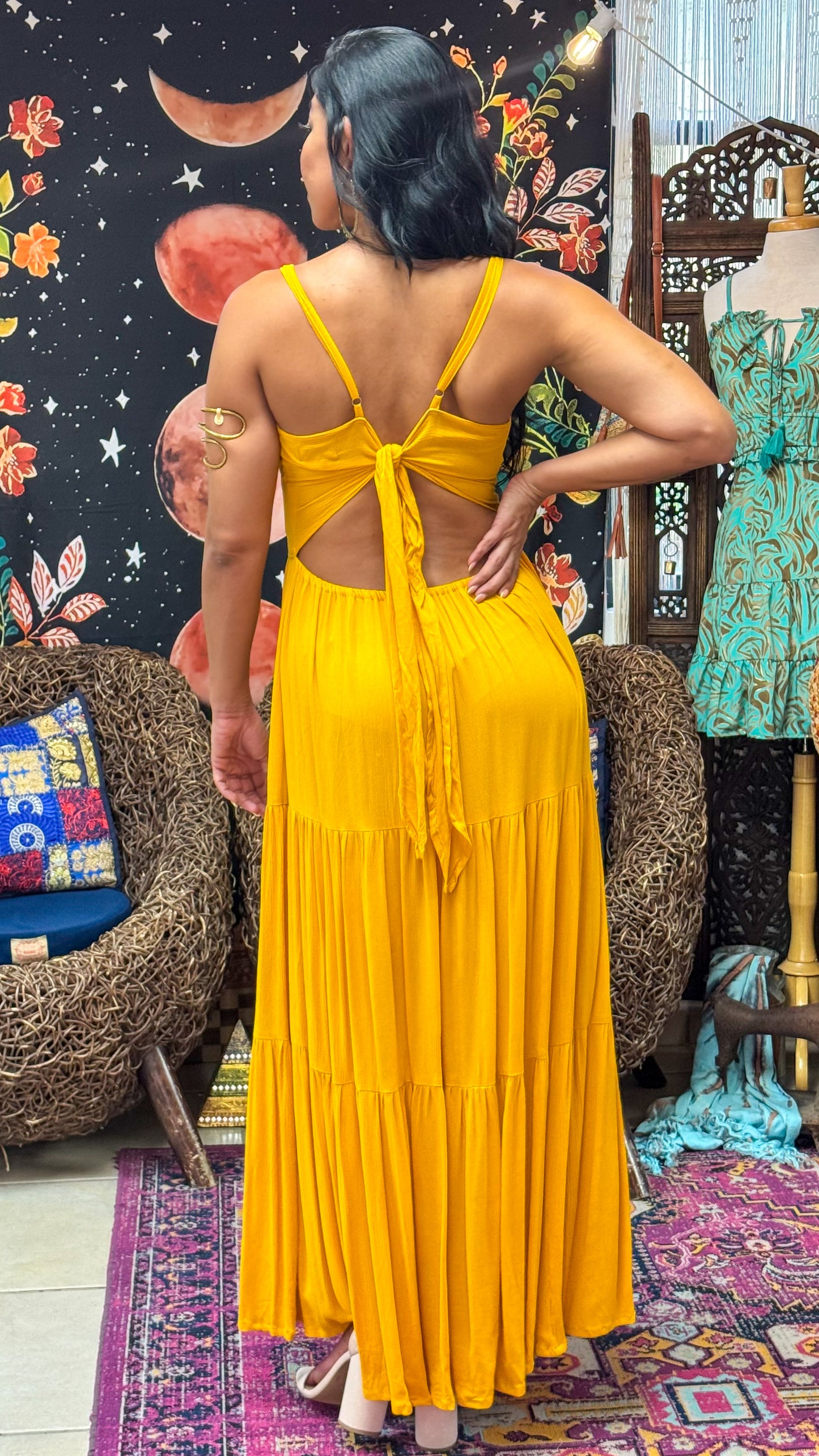 Zander Maxi Dress-Mustard