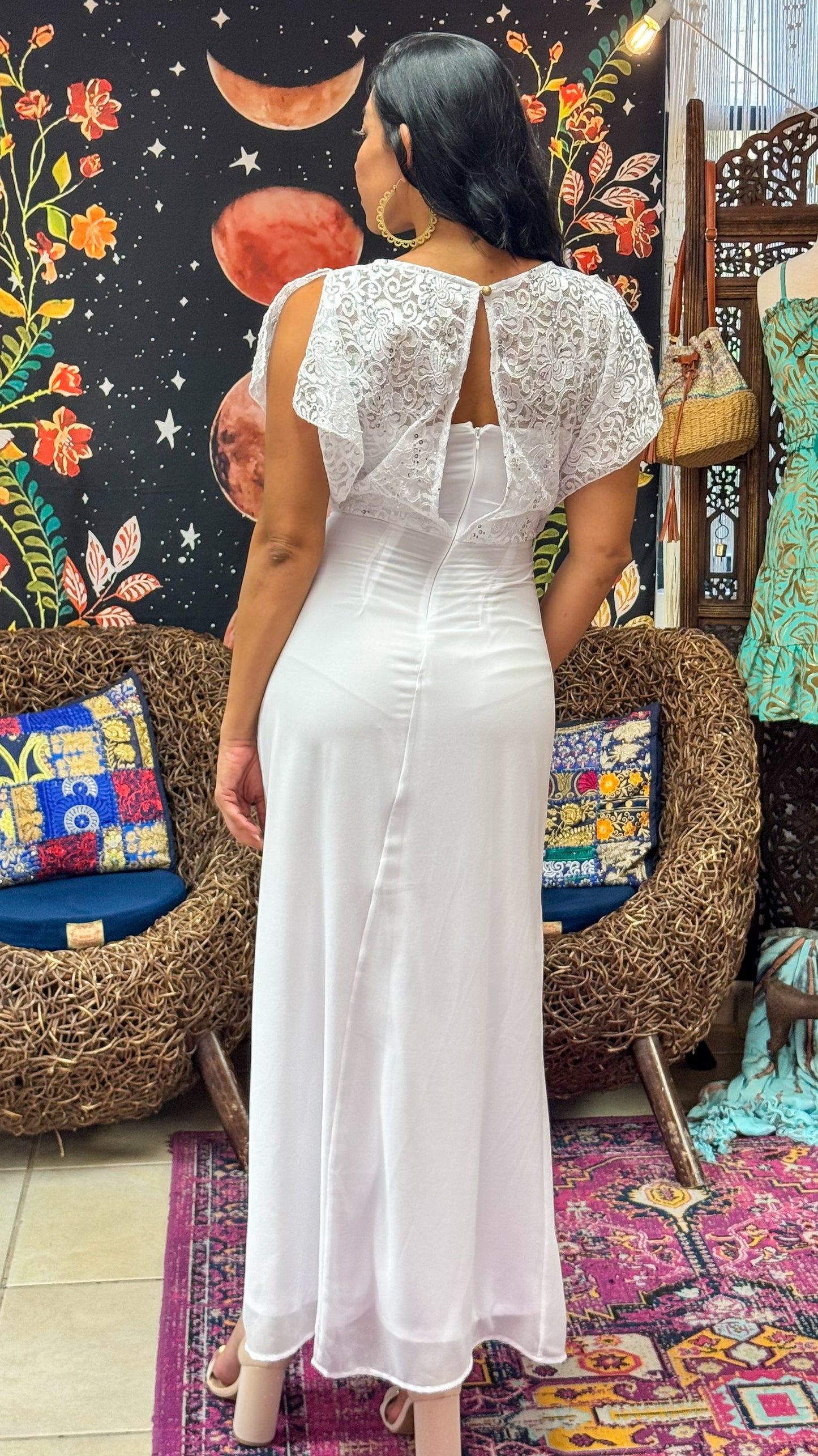 Vastya Maxi Dress- White
