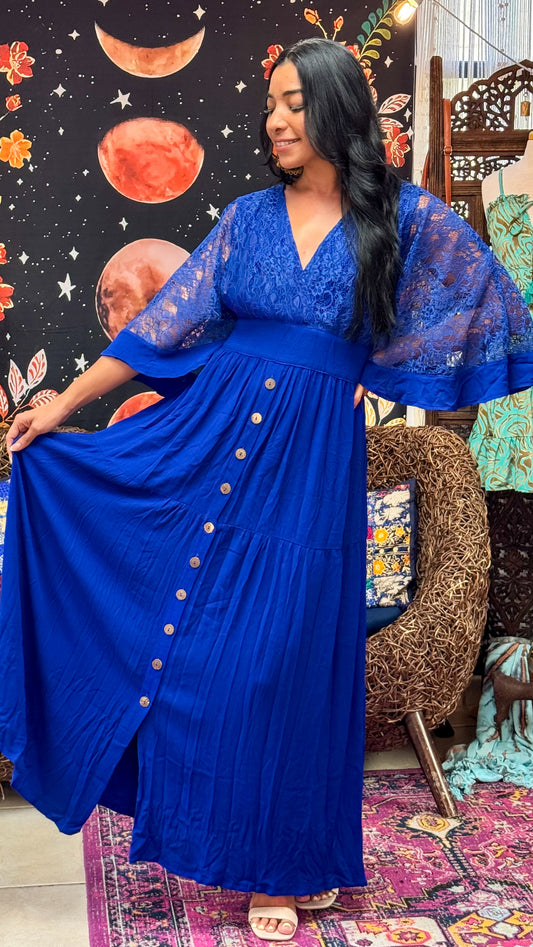 Astraea Maxi Dress- Blue