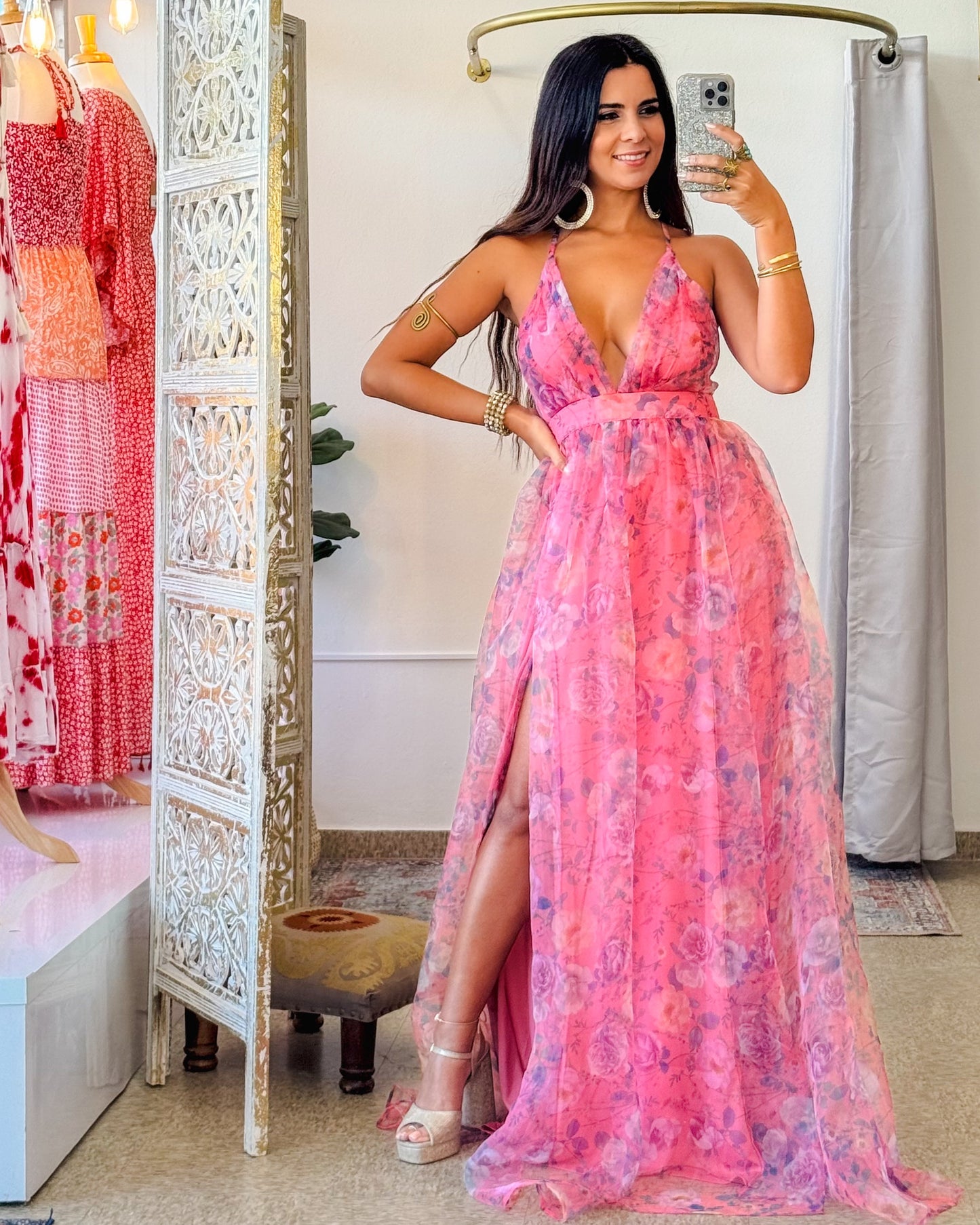 Aurora Maxi Dress- Pink