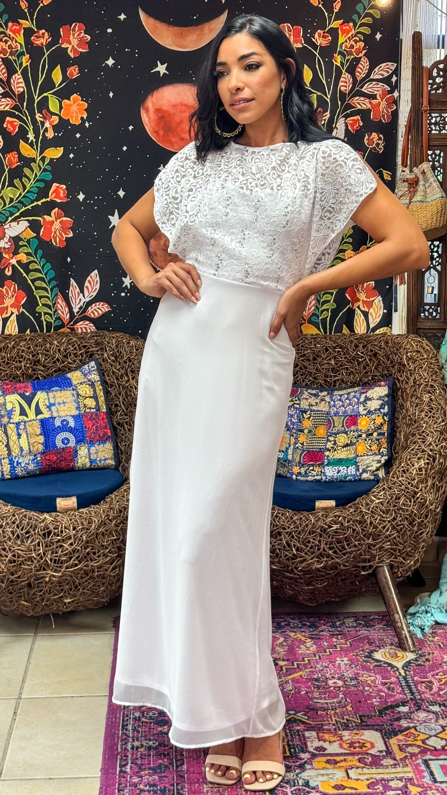 Vastya Maxi Dress- White