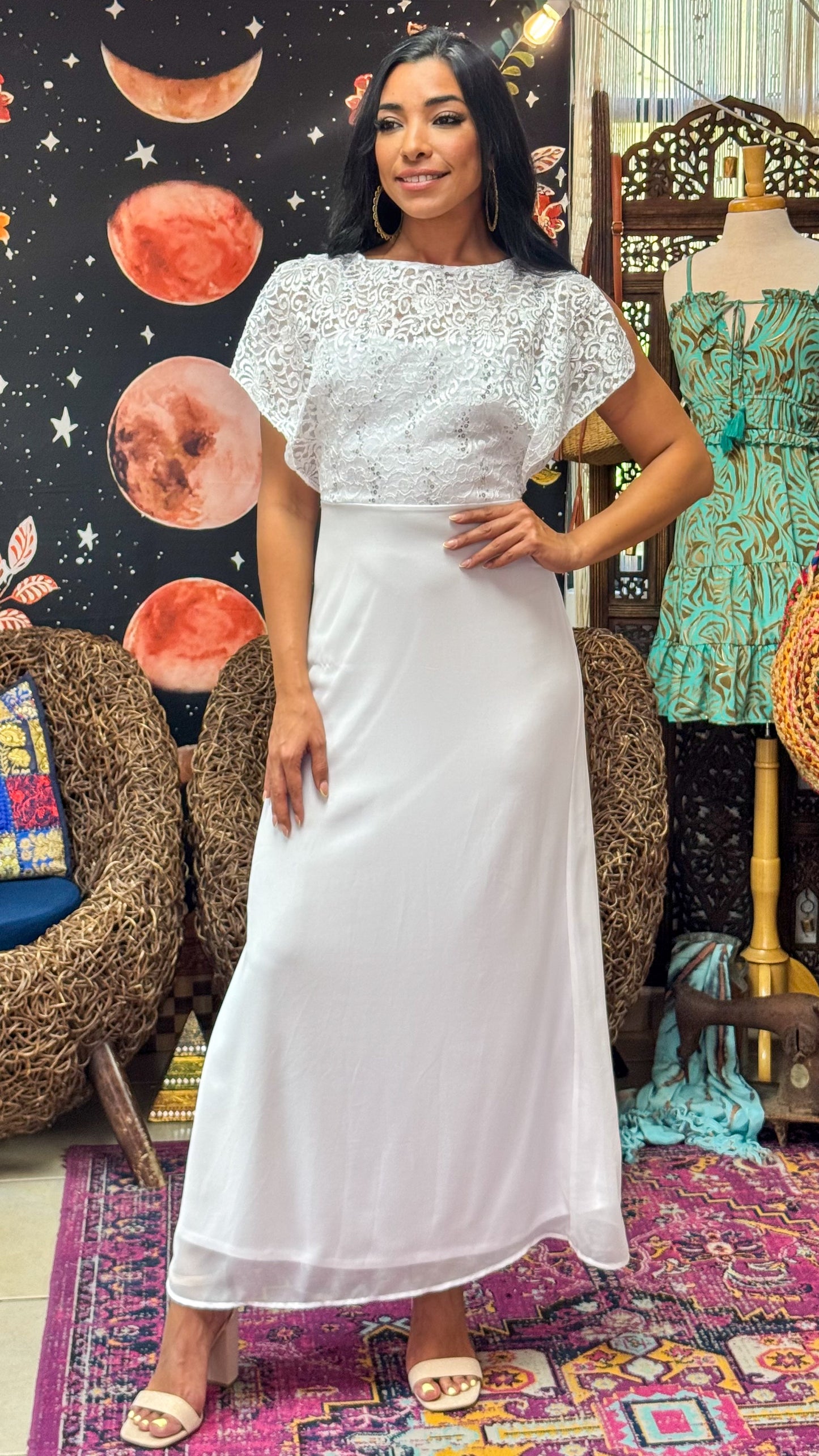 Vastya Maxi Dress- White