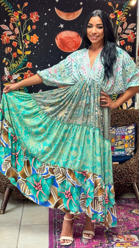 Nelly Patchwork Maxi Dress