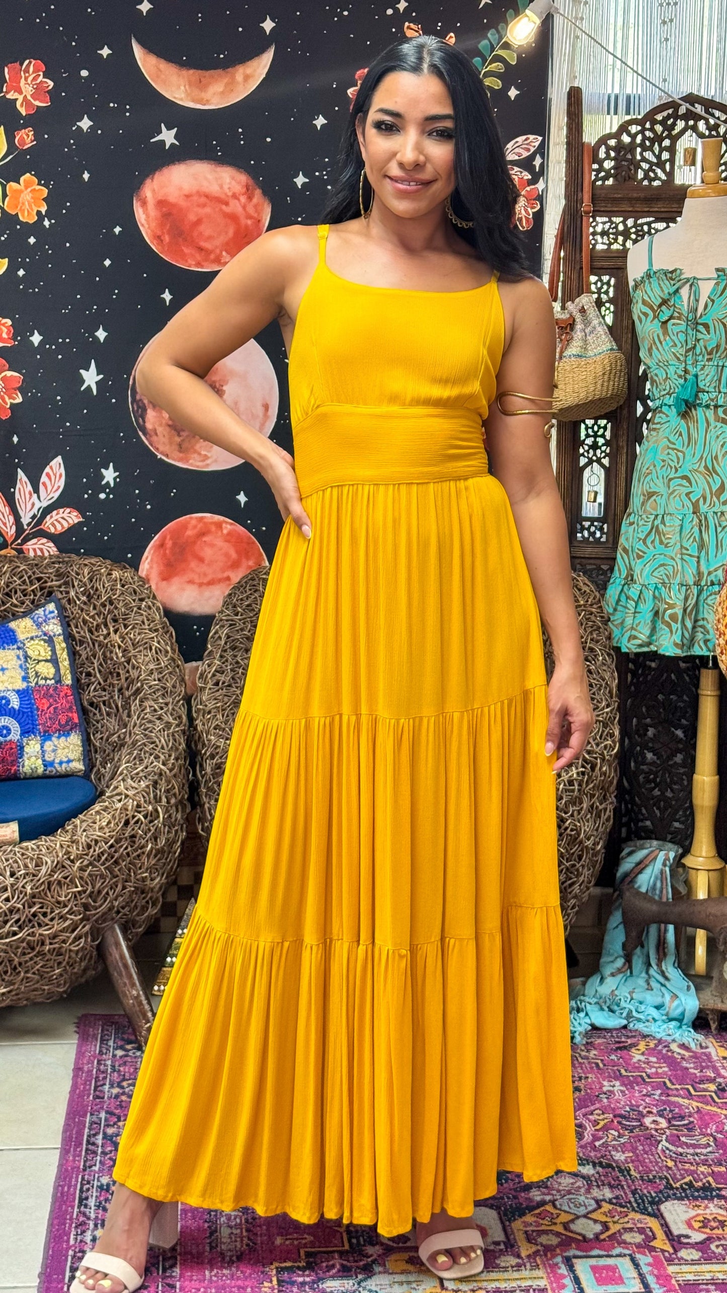 Zander Maxi Dress-Mustard