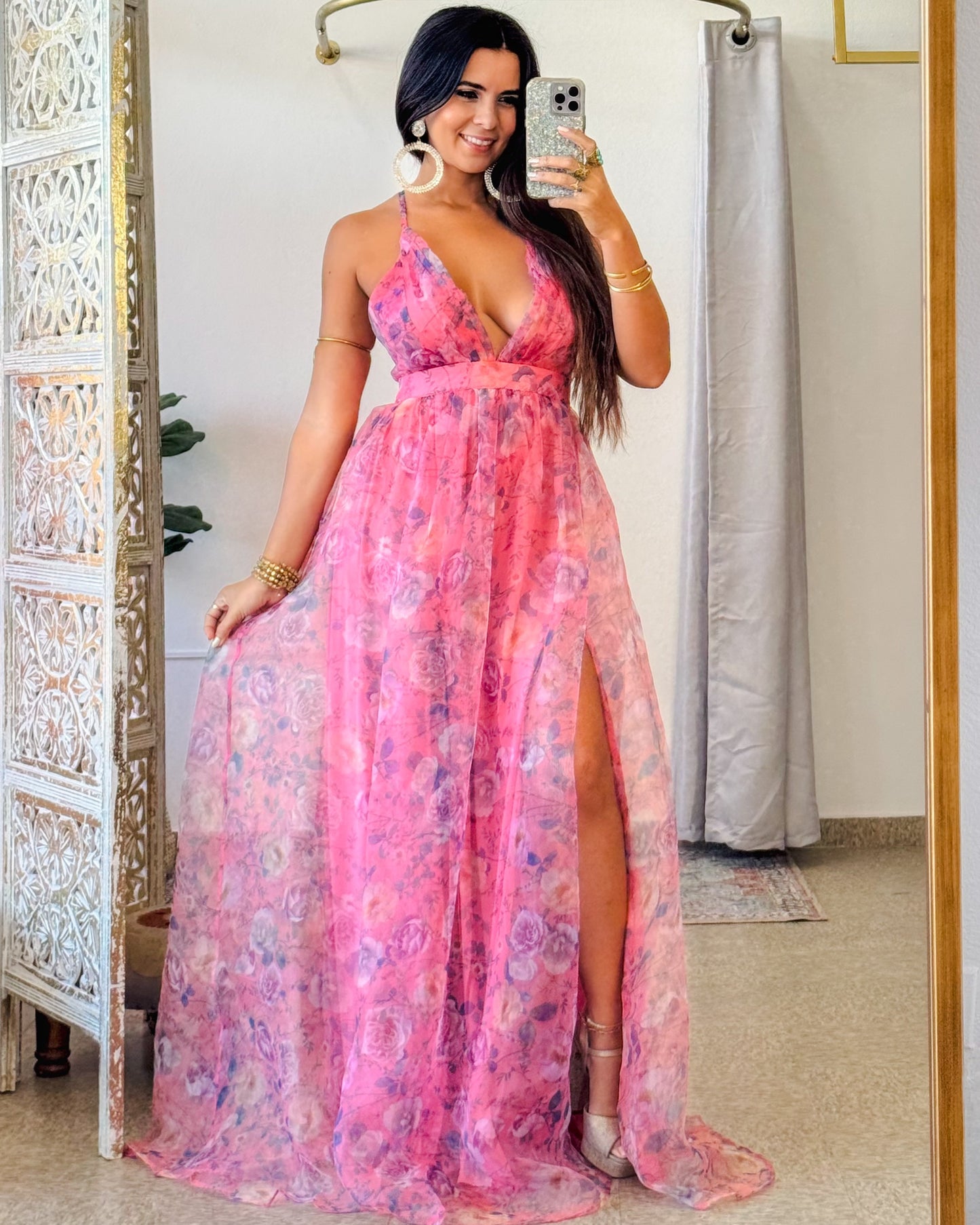 Aurora Maxi Dress- Pink