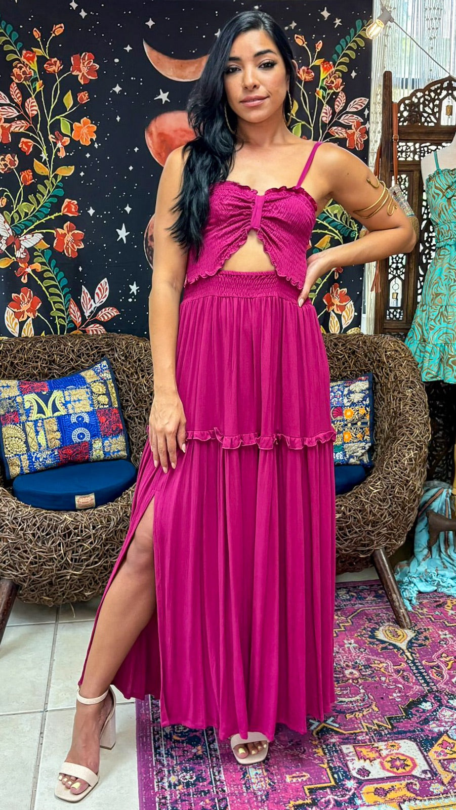Taro Maxi Dress-Pink