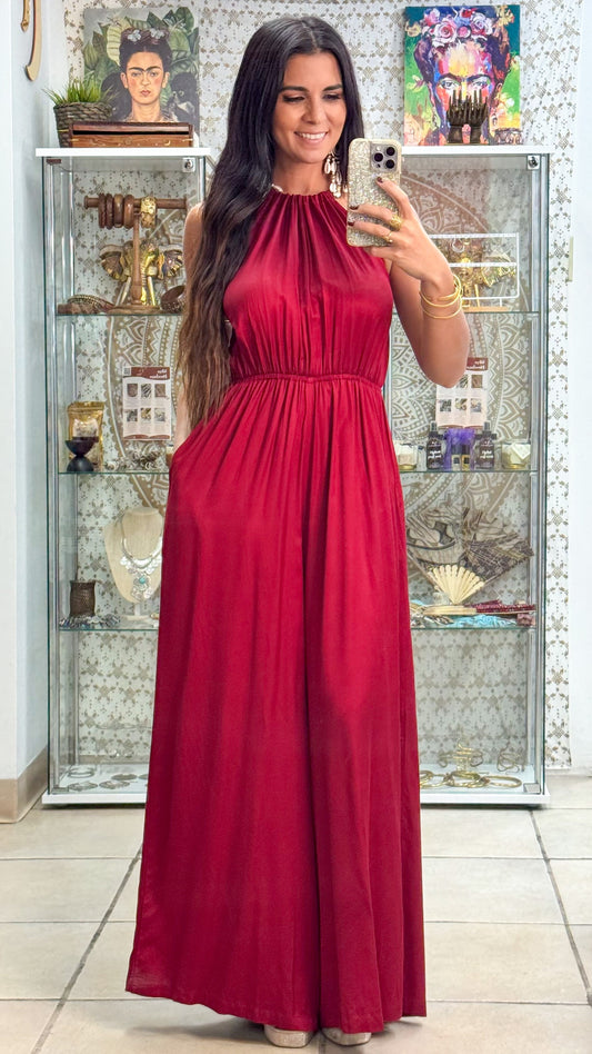 Nirelle Jumpsuit- Burgundy