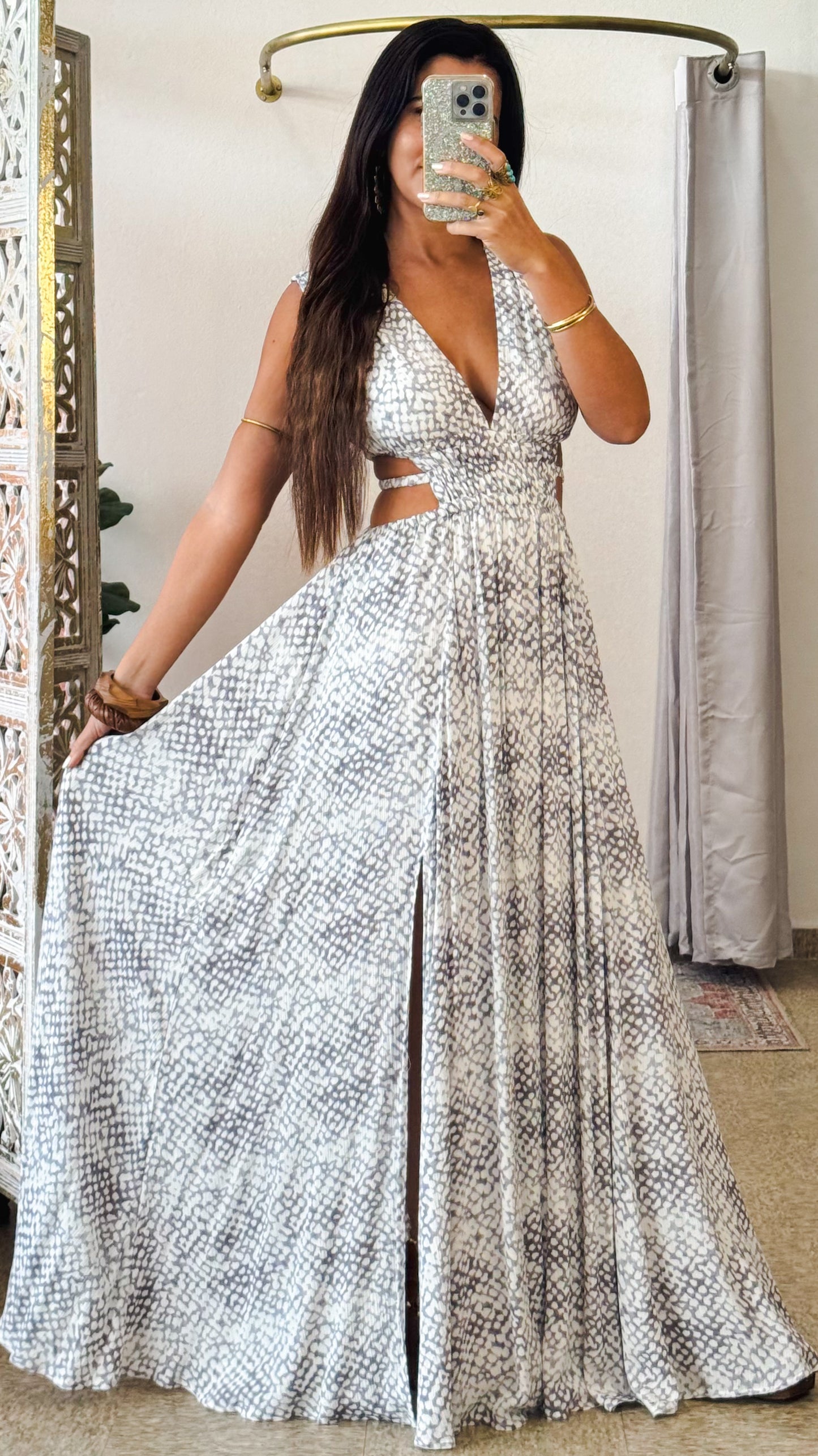 Atenea Maxi Dress- Gray