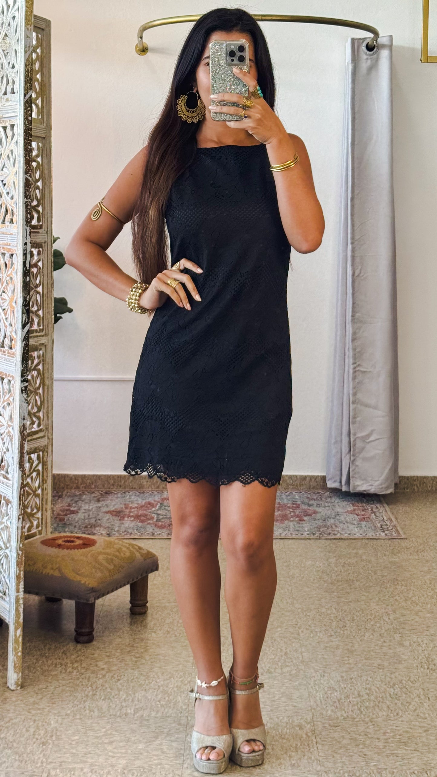 Leilani Short Dress-Black