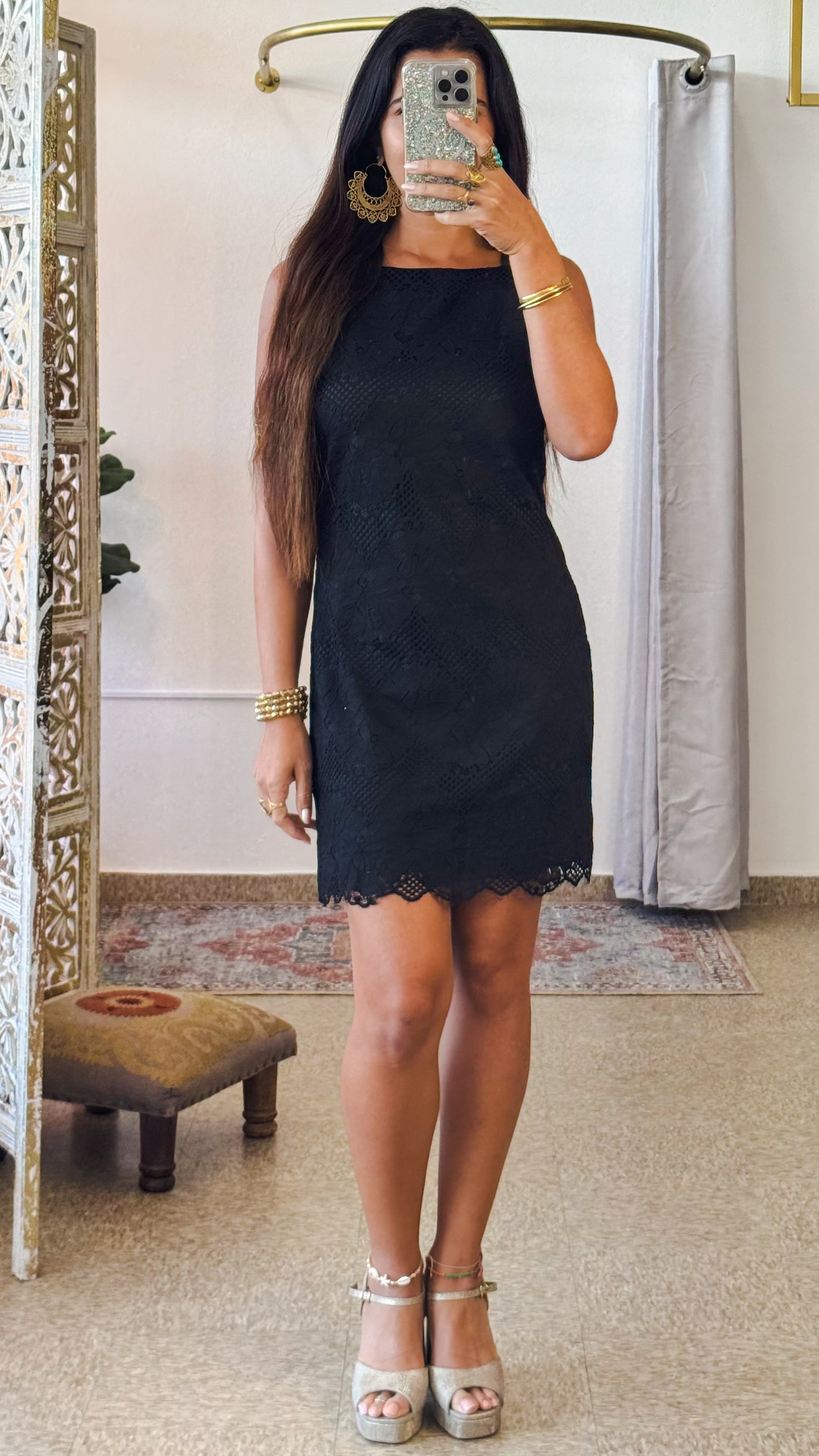 Leilani Short Dress-Black