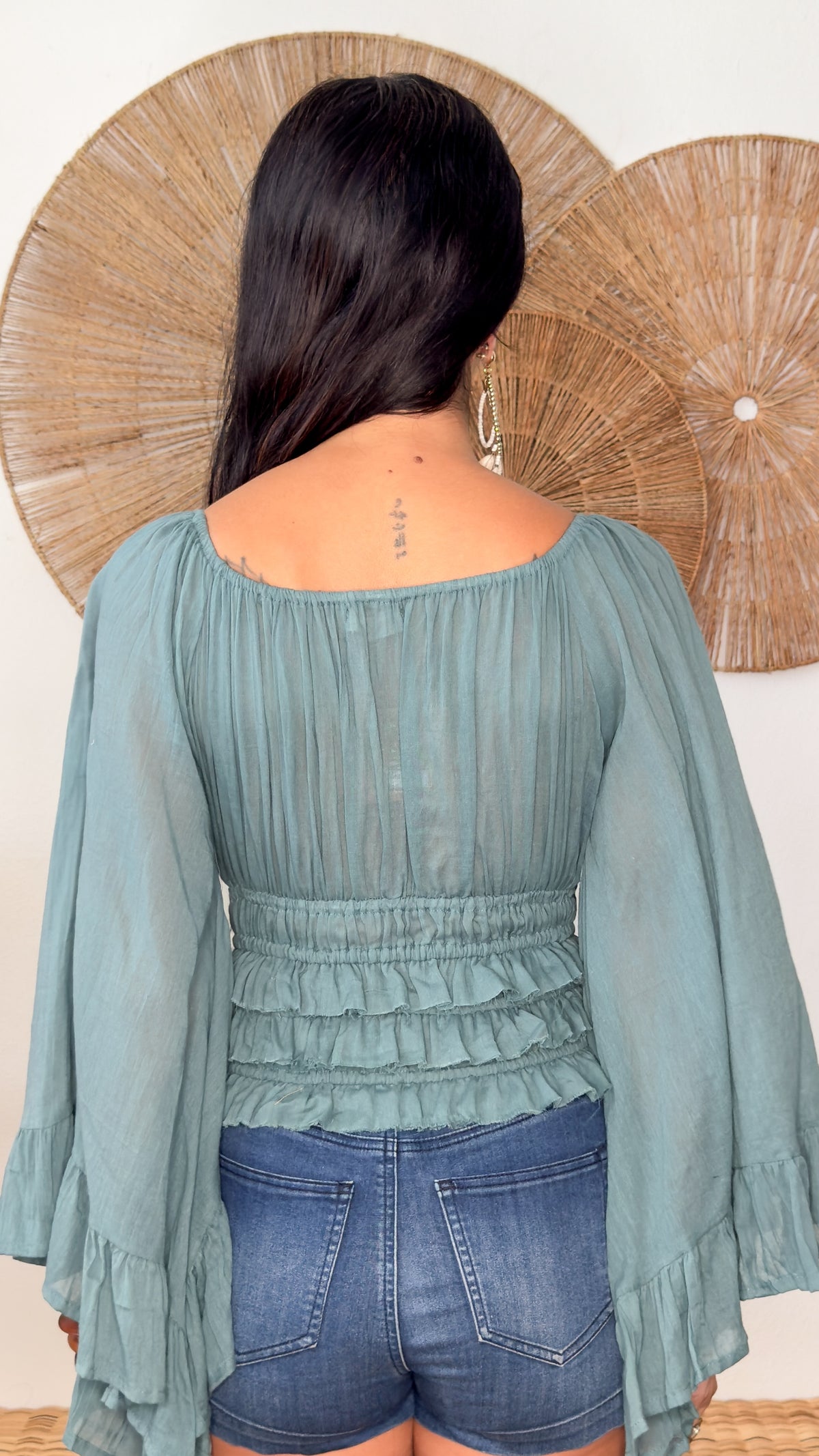 Canela Top- Teal