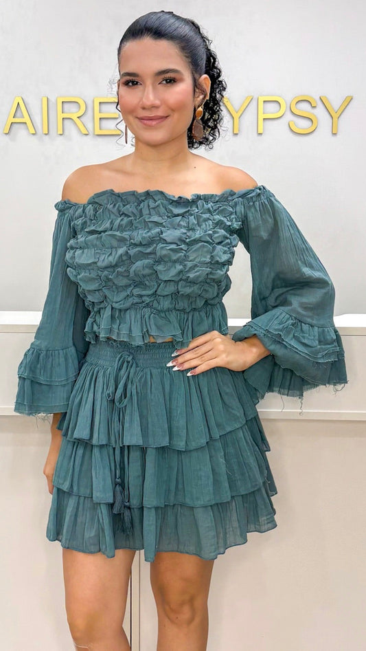 Caroline Top- Teal