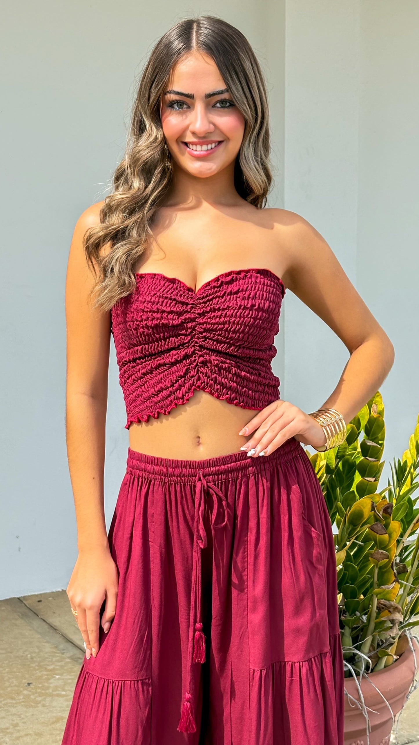 Sasha Pant- Burgundy