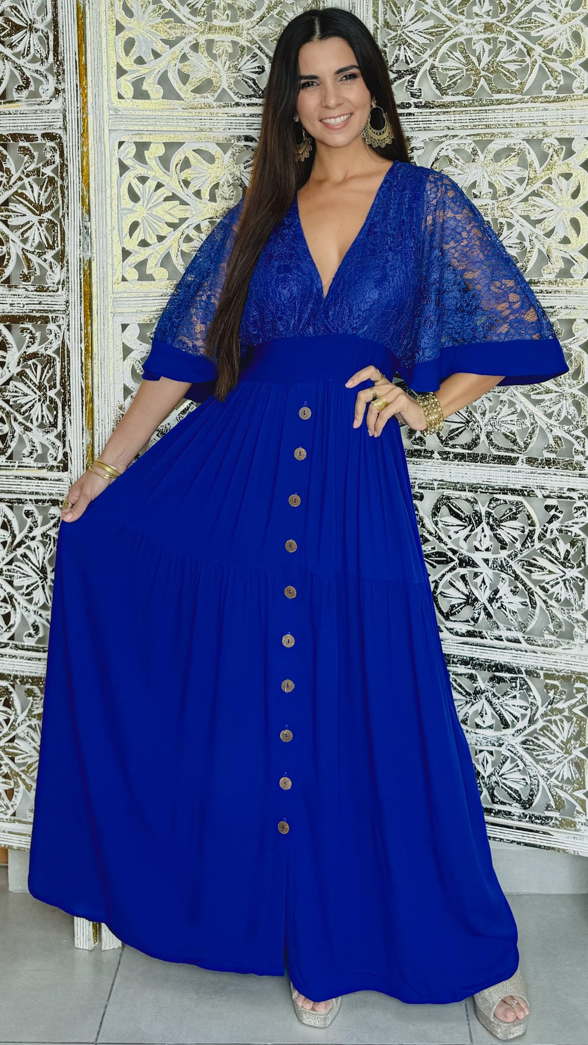 Astraea Maxi Dress- Blue