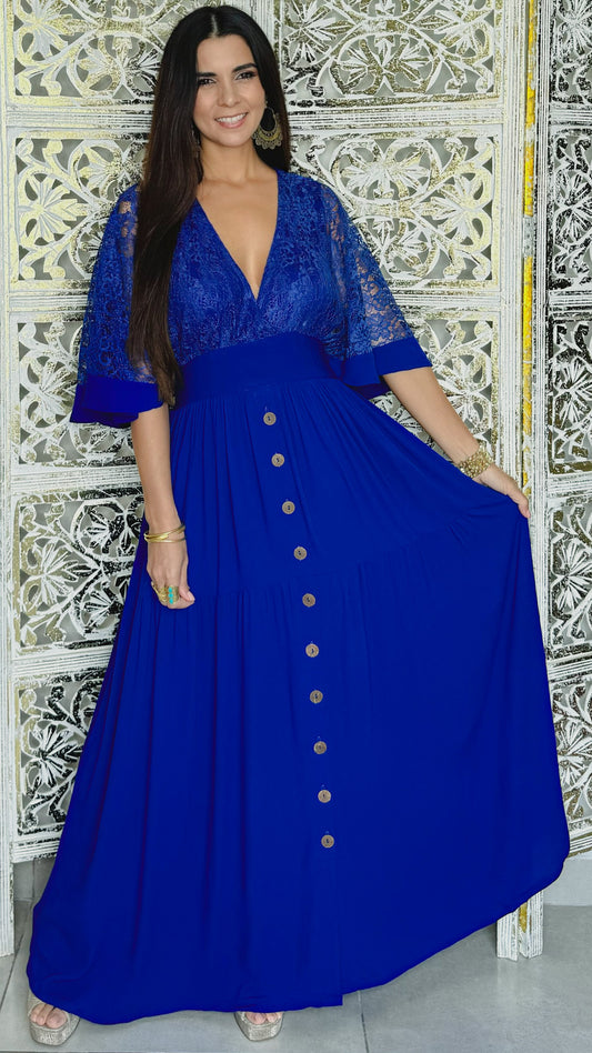 Astraea Maxi Dress- Blue