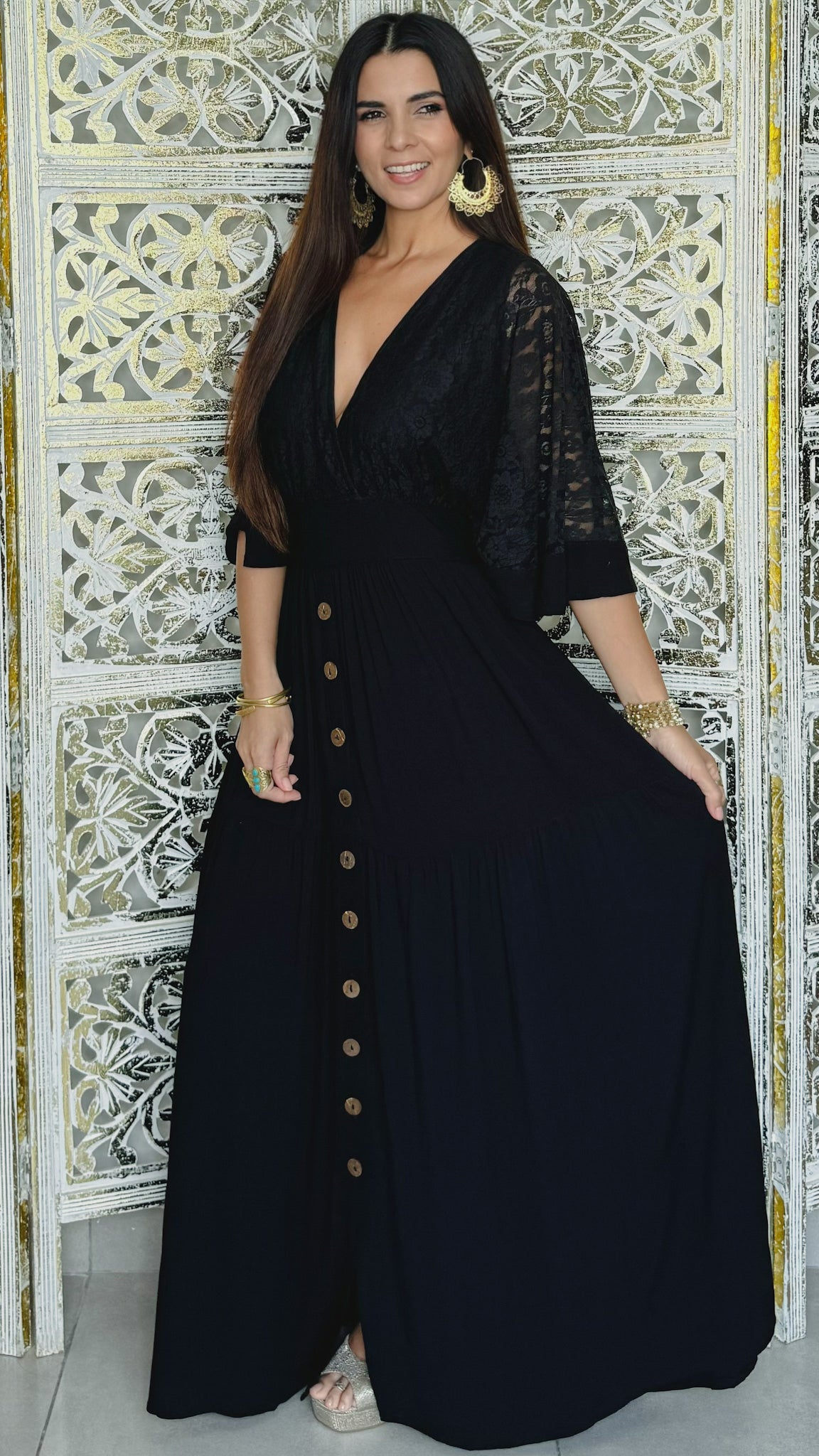 Astraea Maxi Dress- Black